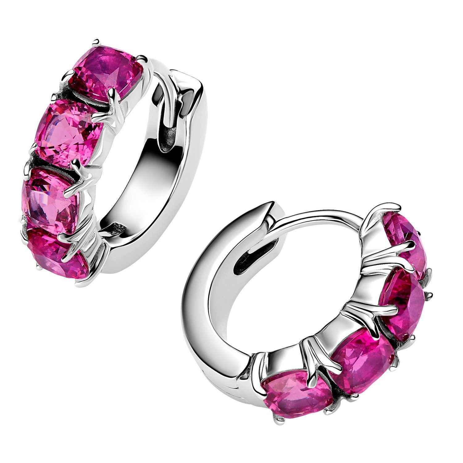 Pandora Paar Creolen Damen-Pink Silber günstig online kaufen