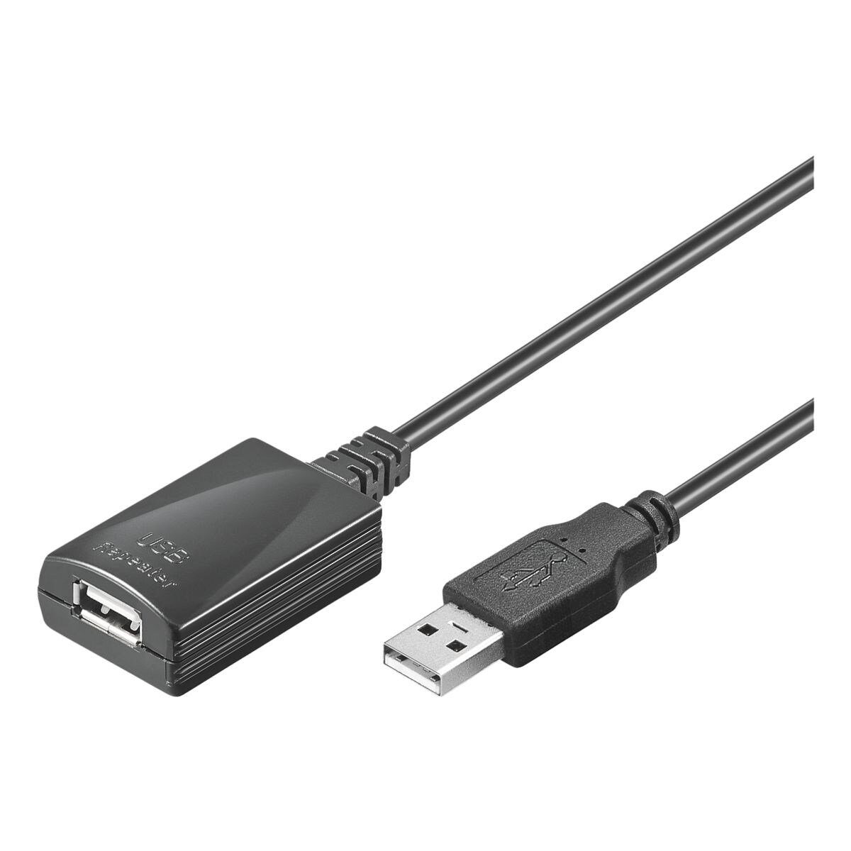 Goobay USB 2.0 Verlängerungskabel 90° – 0,3m Schwarz Für Enge Räume