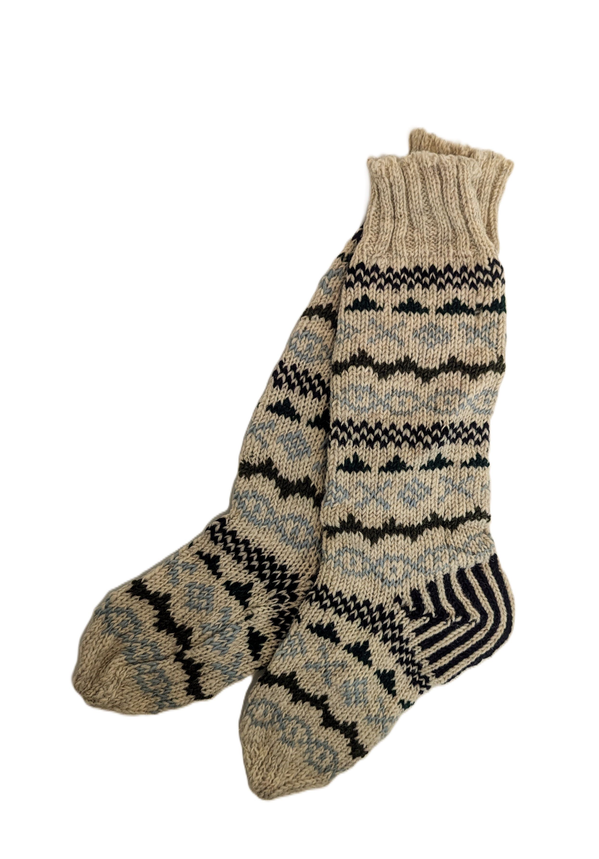 Aurelie Norwegersocken Handgestricke Socken, Haussocken