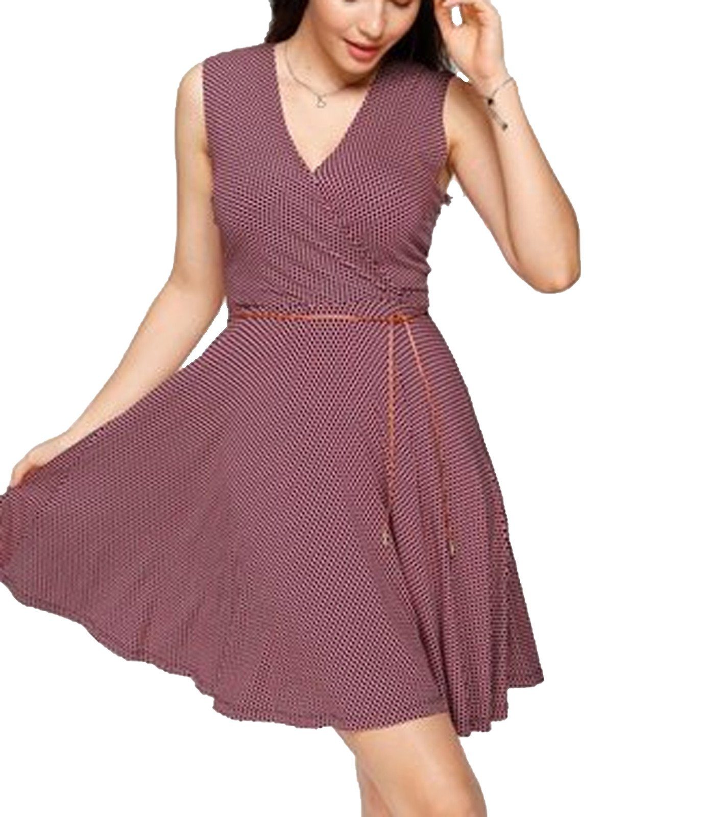 TOM TAILOR Minikleid »TOM TAILOR POLO TEAM Mini-Kleid gepunktetes Damen  Sommer-Kleid in Wickeloptik Mode-Kleid Rot/Blau« online kaufen | OTTO