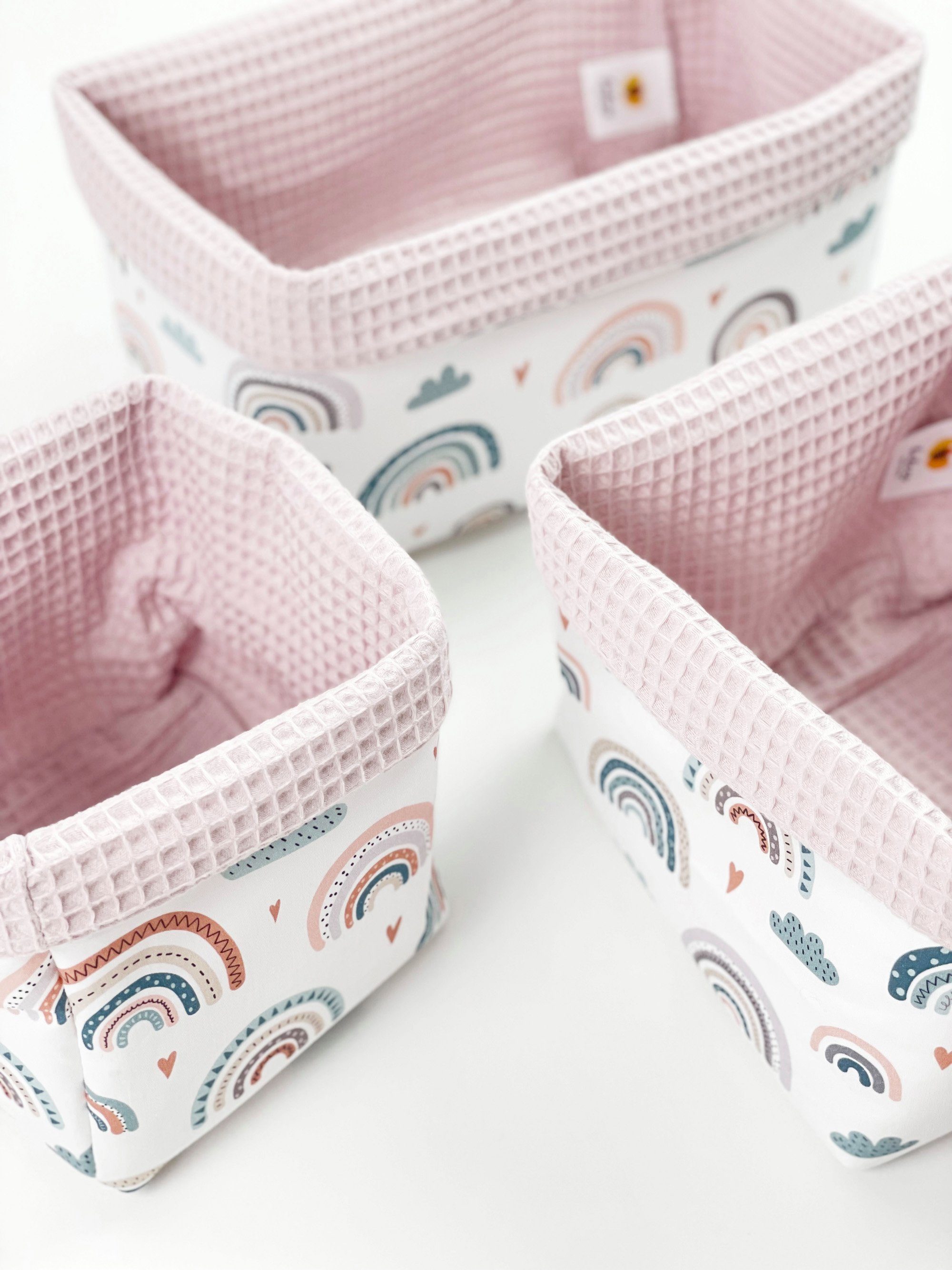 BABEES Aufbewahrungskorb Aufbewahrungskorb Wickeltisch Baby, Körbchen Set 3 günstig online kaufen