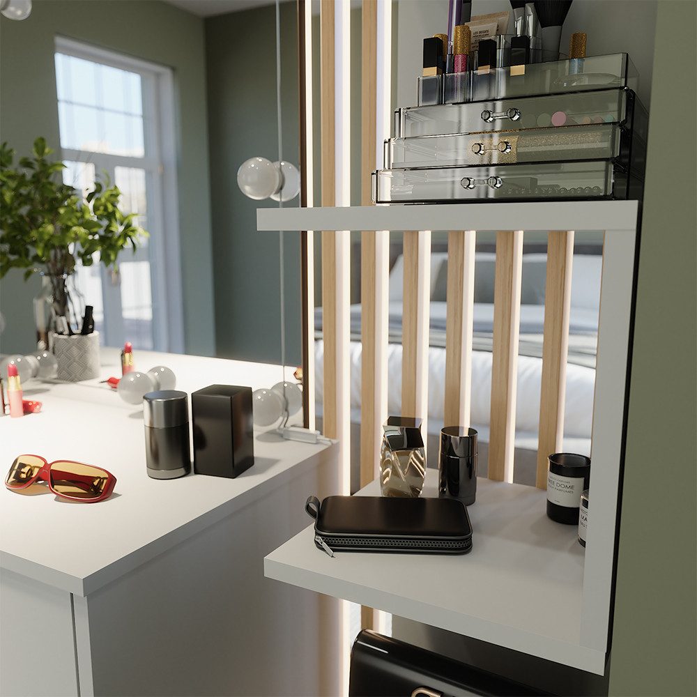 Vicco Eckregal Paolo, Weiß, 28 x 175.4 cm mit 5 Fächern günstig online kaufen