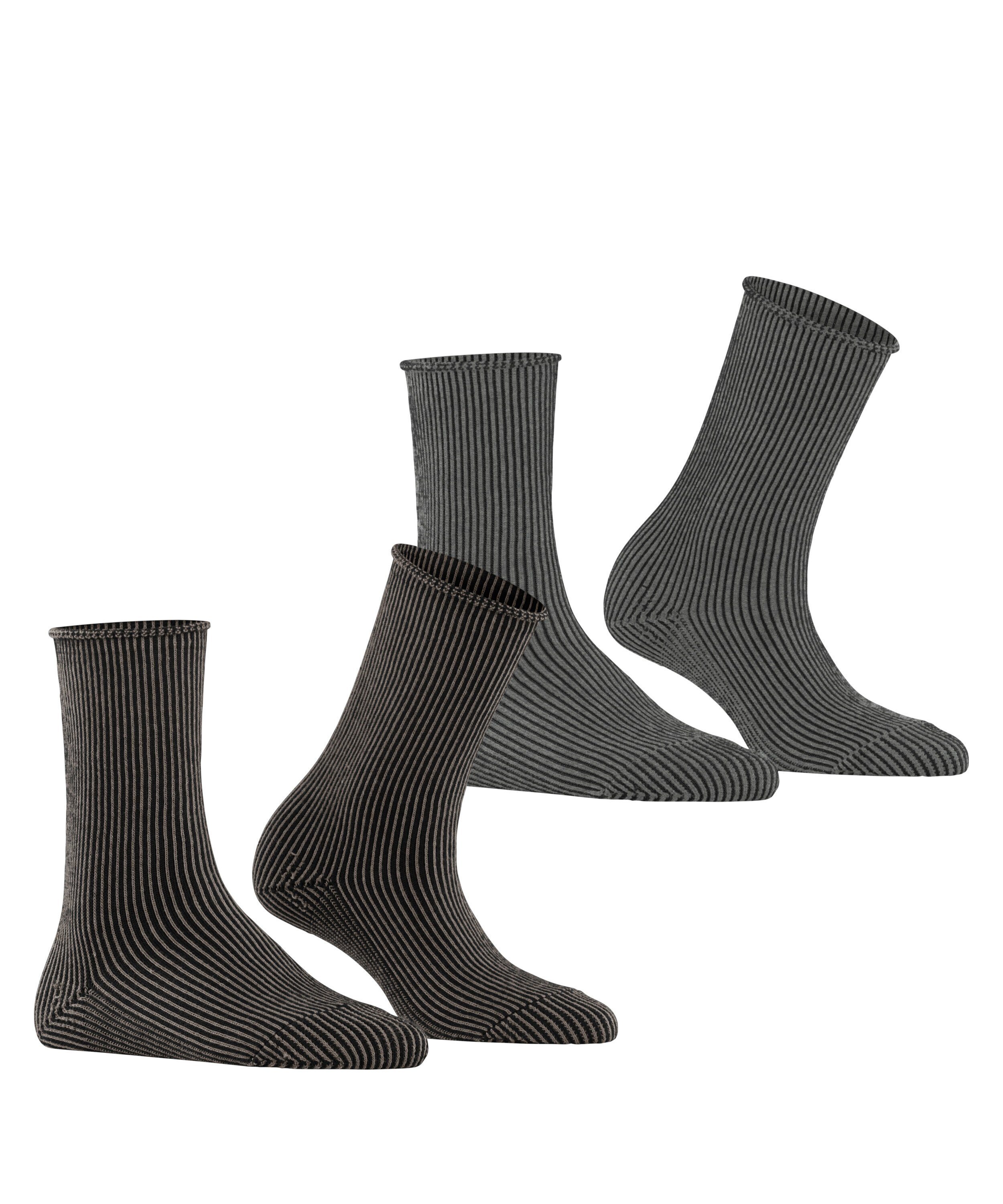 Esprit Socken Vertical Stripe 2-Pack sortiment (0050) (2-Paar)