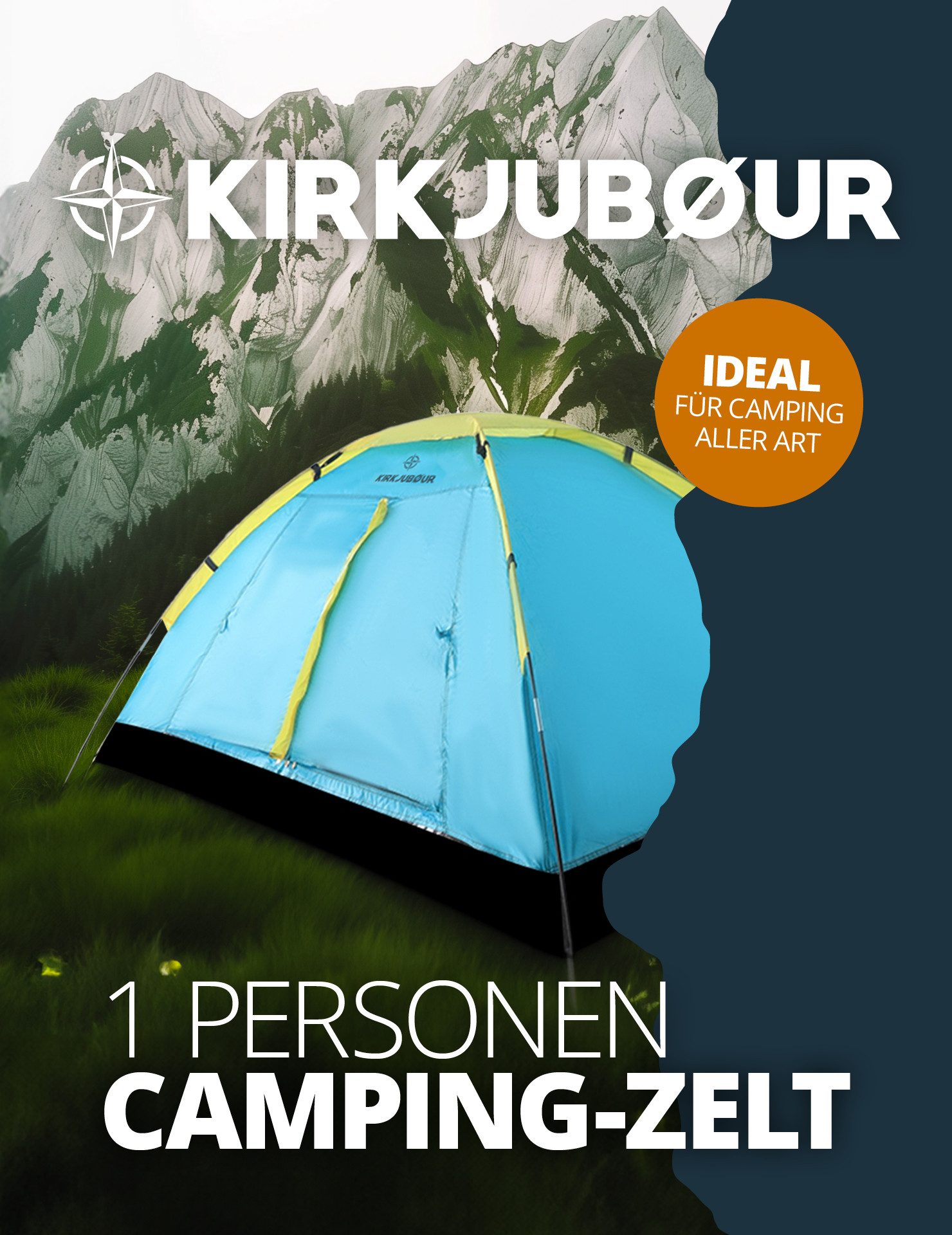 KIRKJUBOUR Kuppelzelt "Vindr", Personen: 2 günstig online kaufen