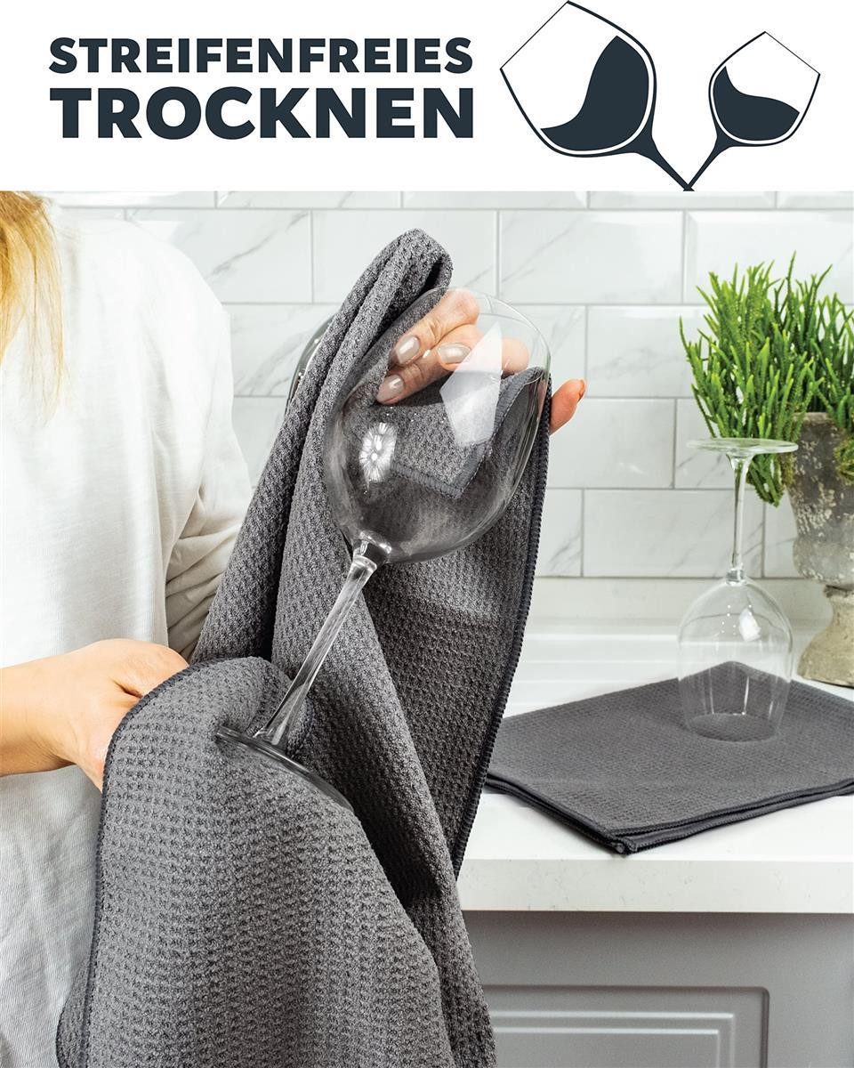 Gräfenstayn Geschirrtuch Geschirrtücher Microfaser saugstark fusselfrei günstig online kaufen