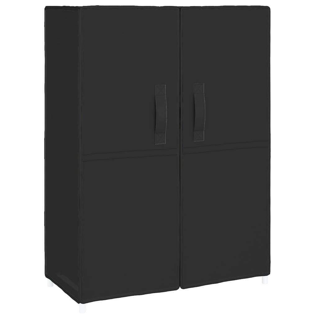 furnicato Schuhschrank Schwarz 60x28x90 cm Stoff (1-St)