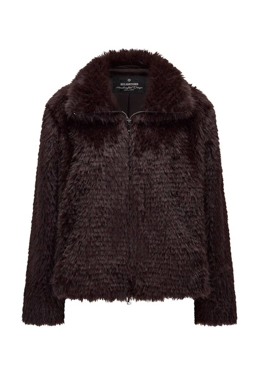 Milestone Outdoorjacke 63086632630 Fedrig geschorener Fake-Pelz in moderner kurzer Bomber-Silhouette
