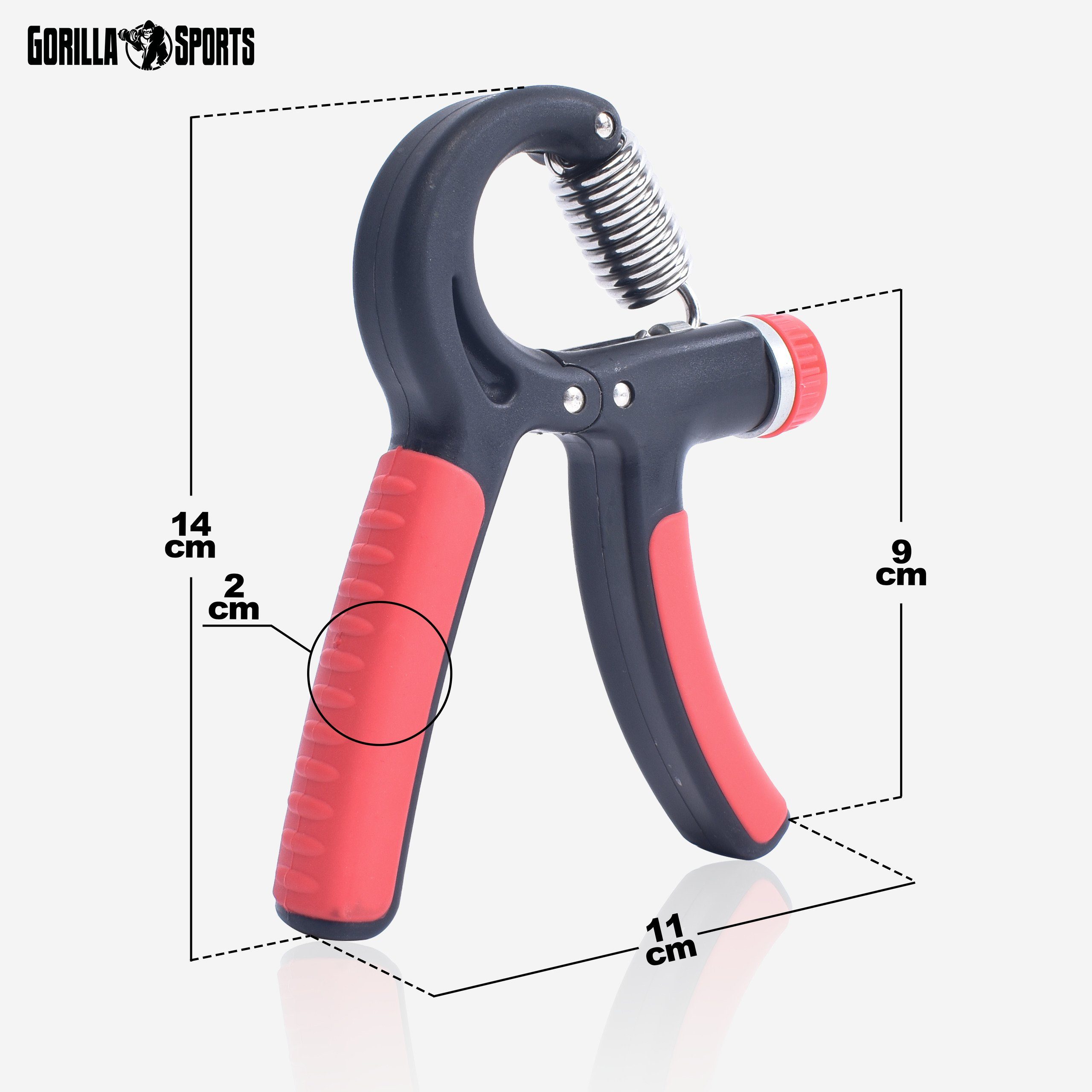 GORILLA SPORTS Trainingshilfe Handtrainer verstellbar 10 - 40 kg