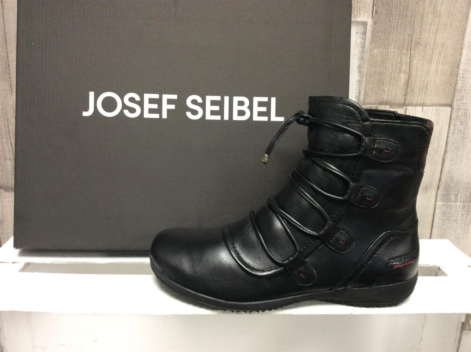 Josef Seibel Josef Seibel Zierschnürung Damen Kurzstiefelette mit schwarz Stiefelette schwarz-kombi