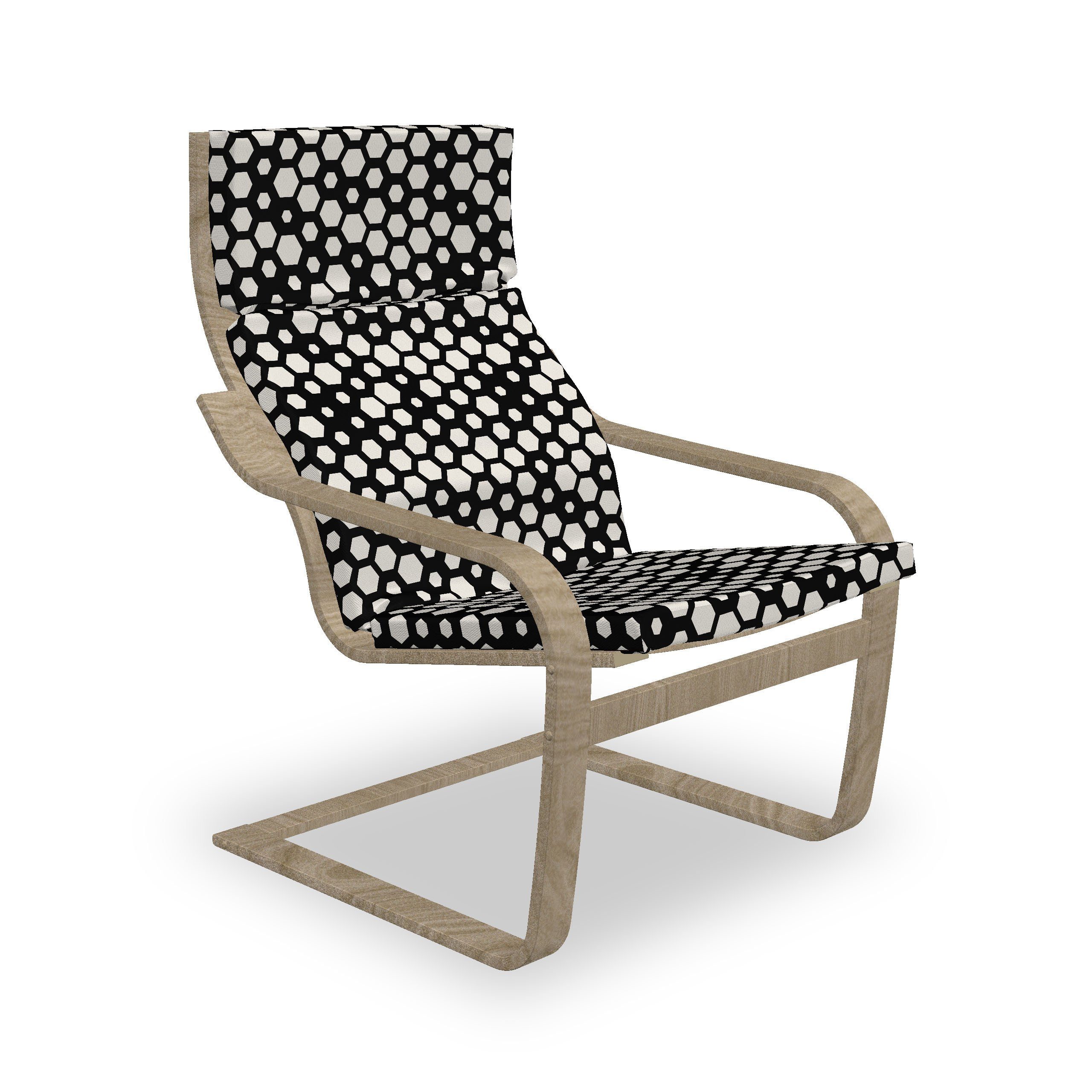Abakuhaus Stuhlkissen Sitzkissen mit Stuhlkissen mit Hakenschlaufe und Reißverschluss, Abstrakt Simplistic Hexagons Entwurf
