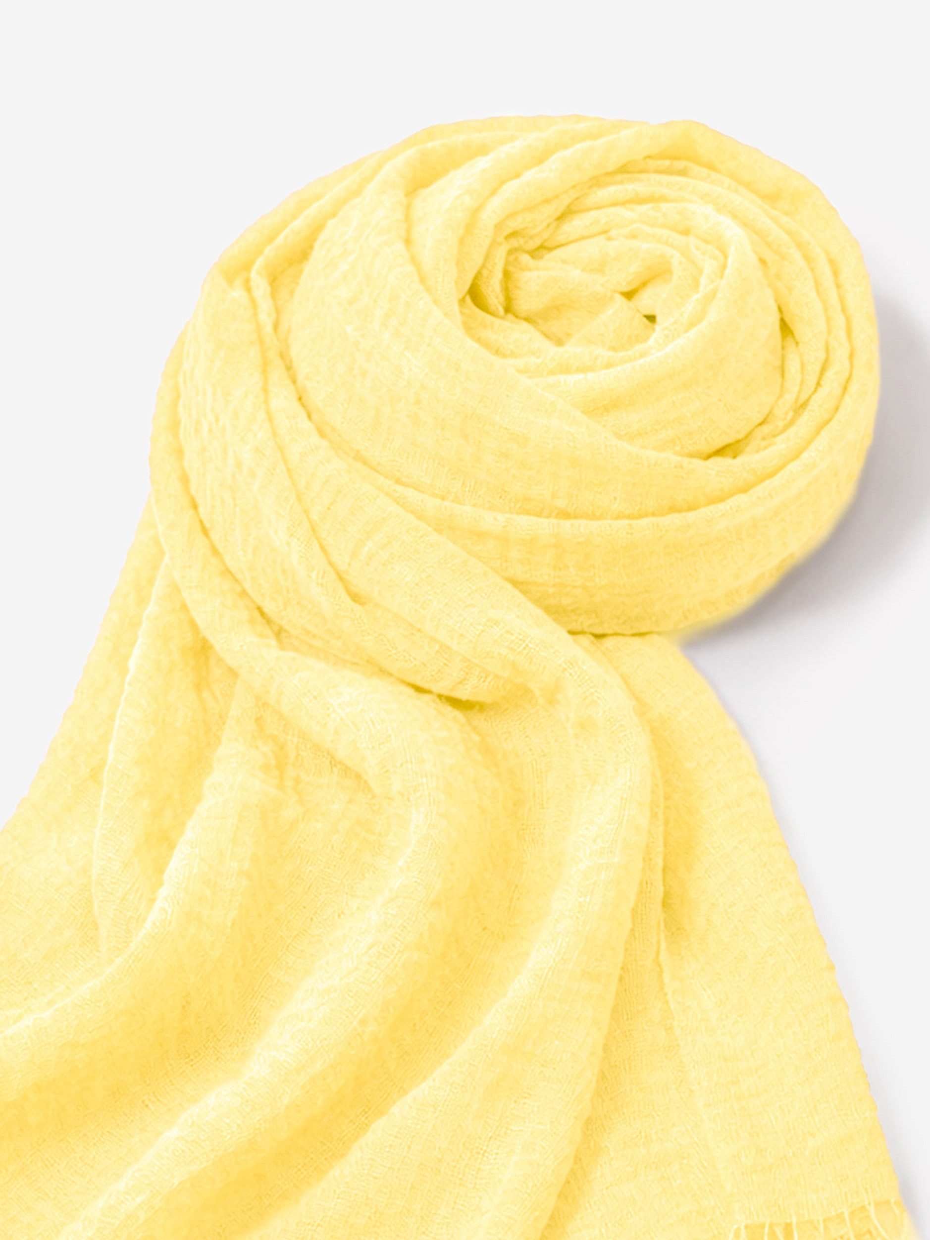 SASSYCLASSY Schal Musselin Schal für Damen, Weicher Schal aus Viskose mit ausgefransten Enden