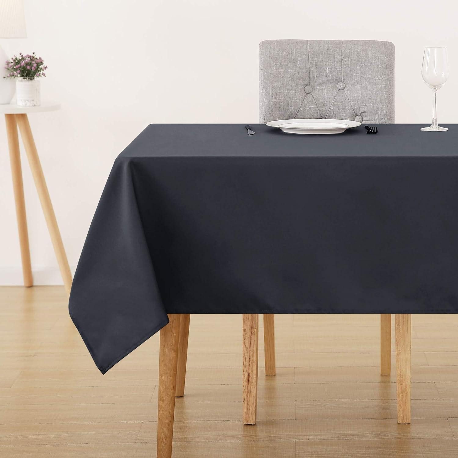 LuxusKollektion Tischdecke Tischdecke Wasserabweisend 160 x 130 cm (Rechteckig) Dunkelgrau
