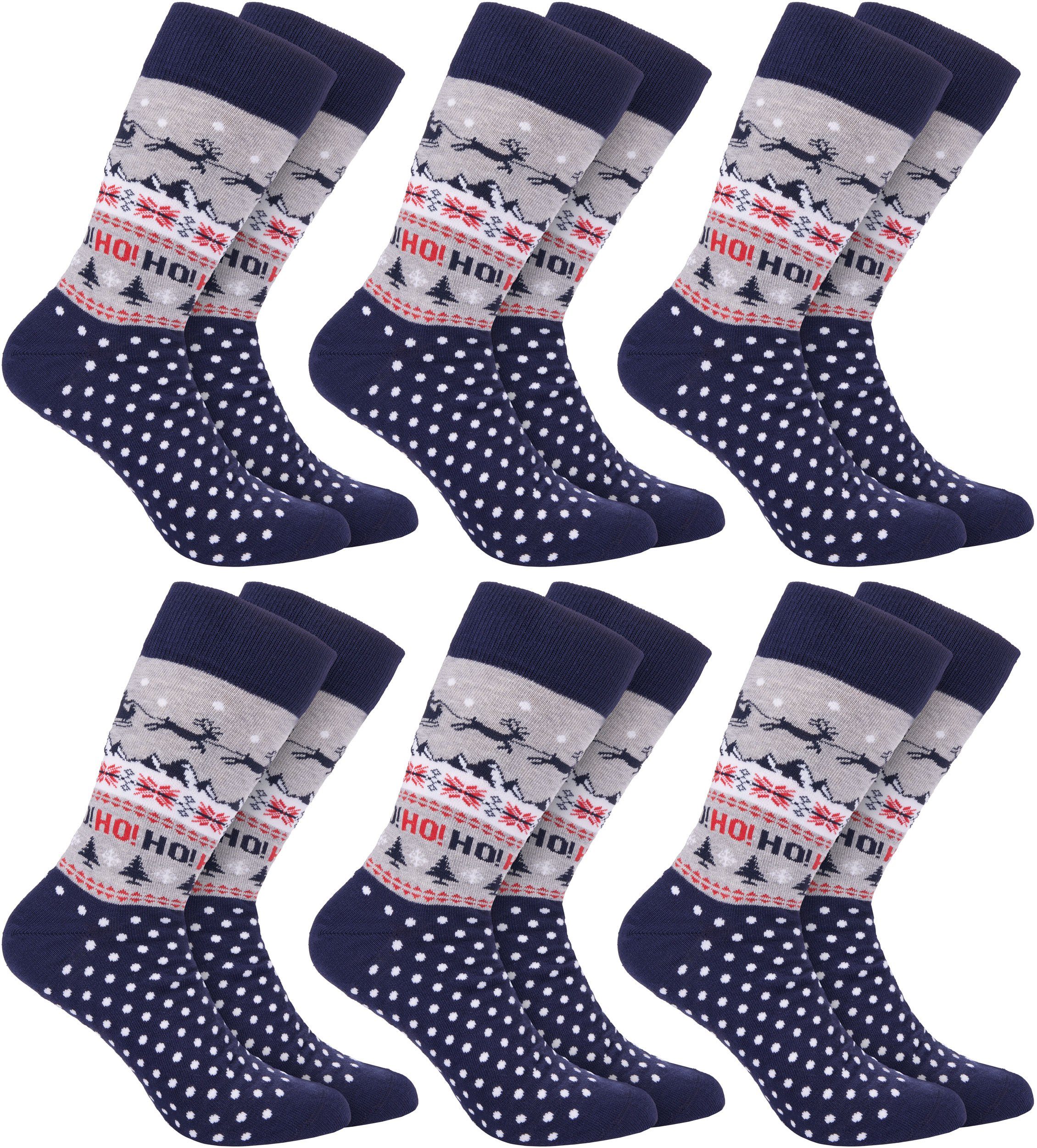Socken Lustige Herren Weihnachtssocken - Winterlandschaft Rentier