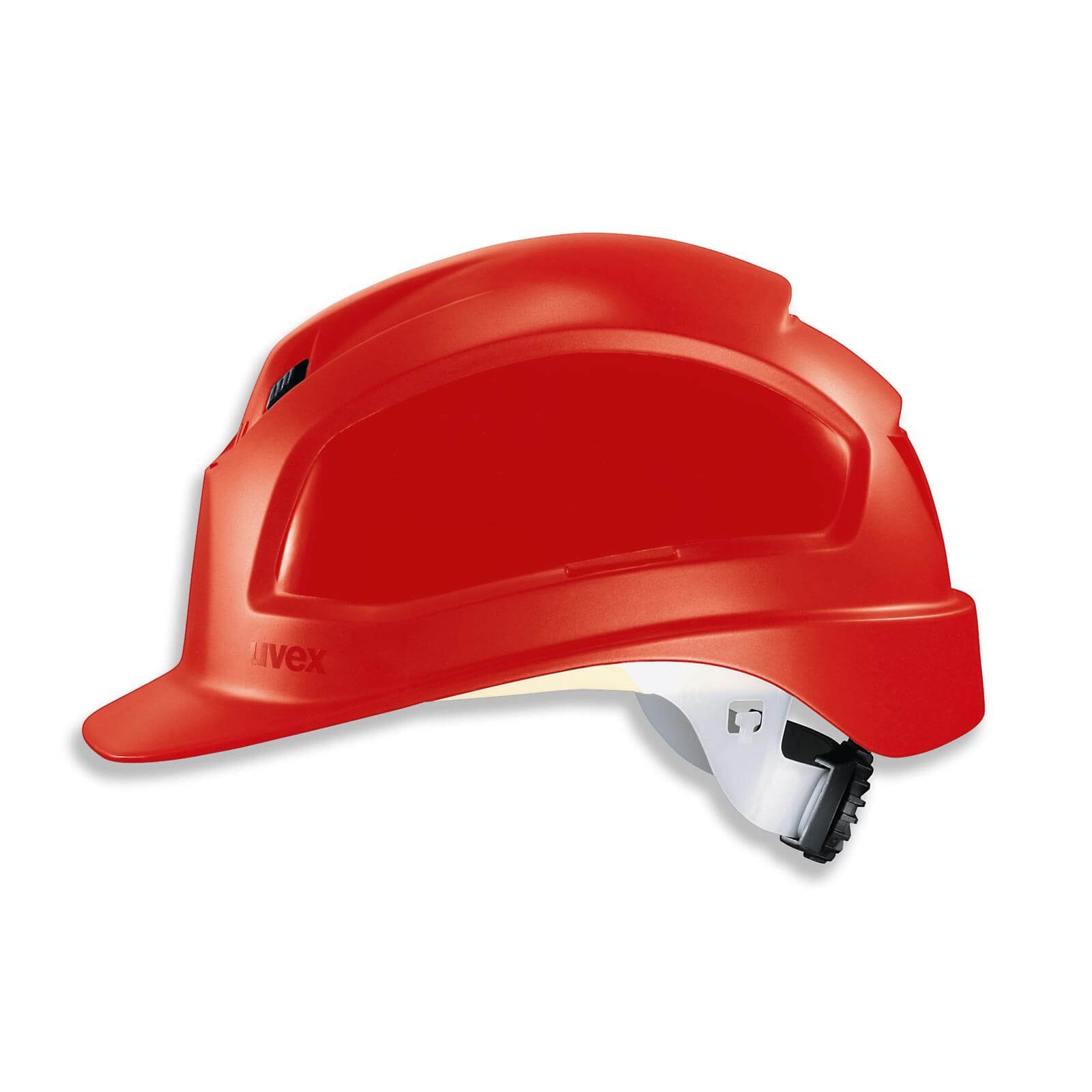 - Uvex B-WR Arbeitsschutz-Helm, rot pheos Bauhelm Baustellenhelm, Schutzhelm