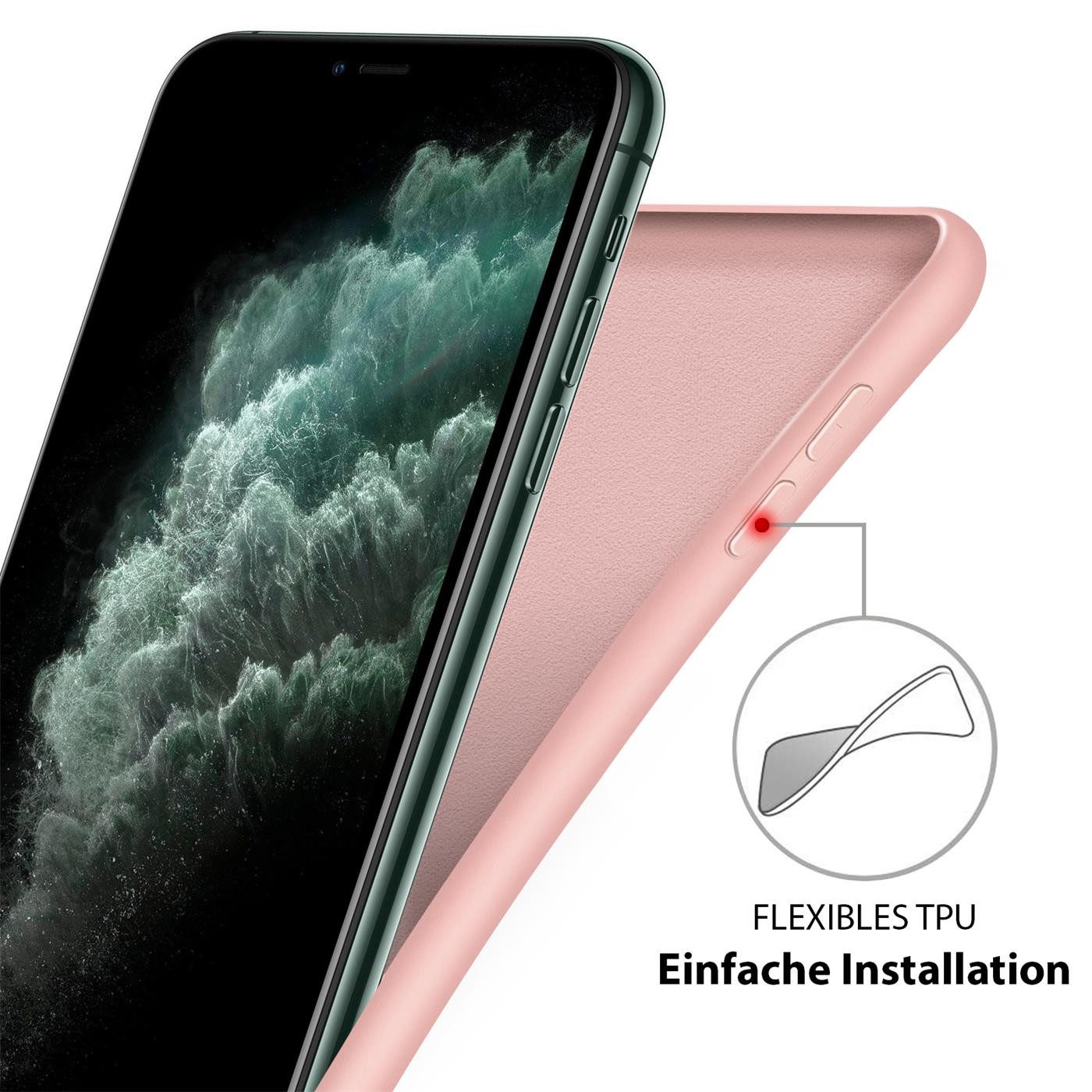 CoolGadget Handyhülle Silikon Case für das iPhone 11 Pro Slim TPU Cover 5,8 Zoll, Weiche Schutz Hülle mit Innen Fleece aus Stoff Handy Tasche – Bild 4 von 5