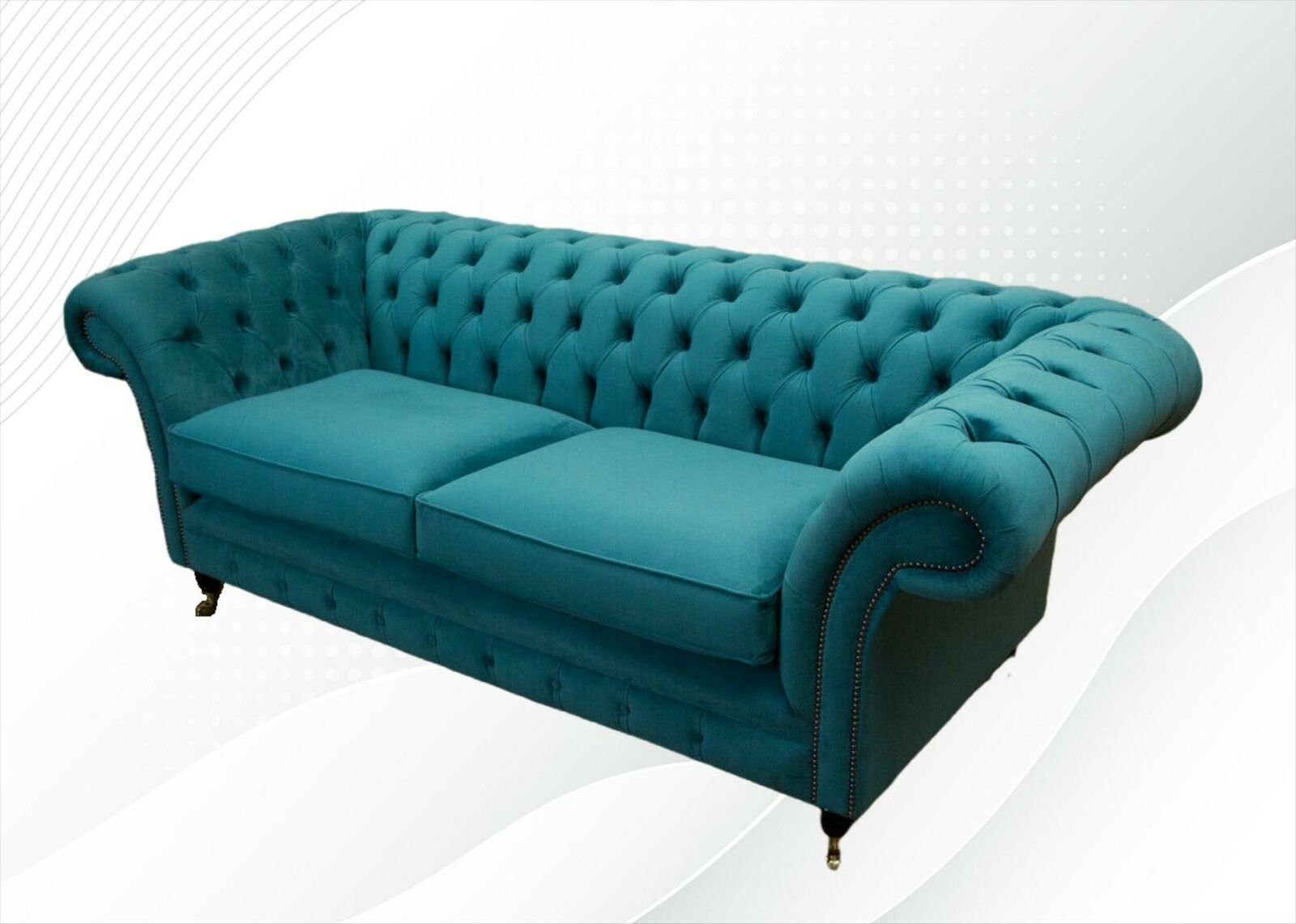3-Sitzer Chesterfield-Sofa Europe Moderne Dreisitzer luxus Made Chesterfield JVmoebel Möbel in Neu, Türkis