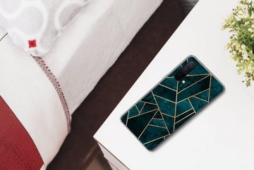 MuchoWow Handyhülle Steine - Gold - Luxus - Muster - Abstrakt, Phone Case, Handyhülle OnePlus Nord CE 5G, Silikon, Schutzhülle