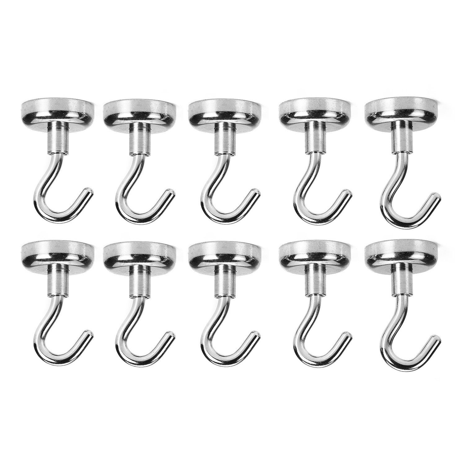 BAYLI Magnet 10er Set Haken Magnet klein, super Starker magnetische Haken [Ø 25mm