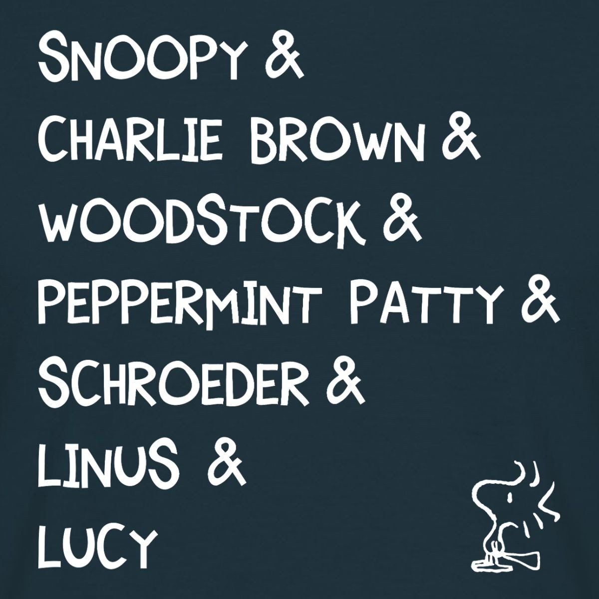 Spreadshirt T-Shirt Peanuts Snoopy & Charlie Brown & Woodstock Charaktere Männer T-Shirt (1-tlg)