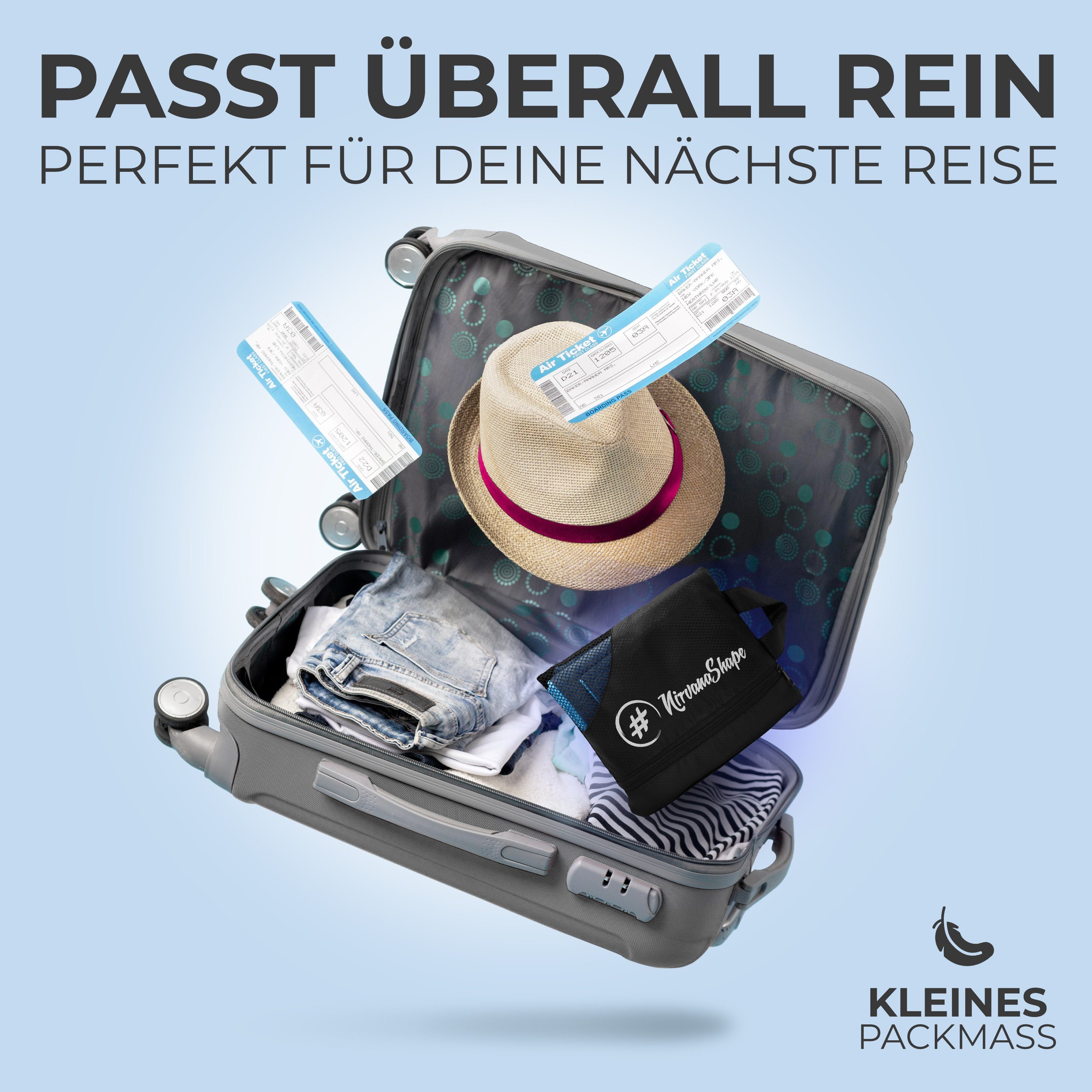 NirvanaShape Sporthandtuch Mikrofaser Handtuch, Microfaser Handtücher als Reisehandtuch, (Set), Microfaser Handtuch als Strandtuch oder Fitneesshandtuch