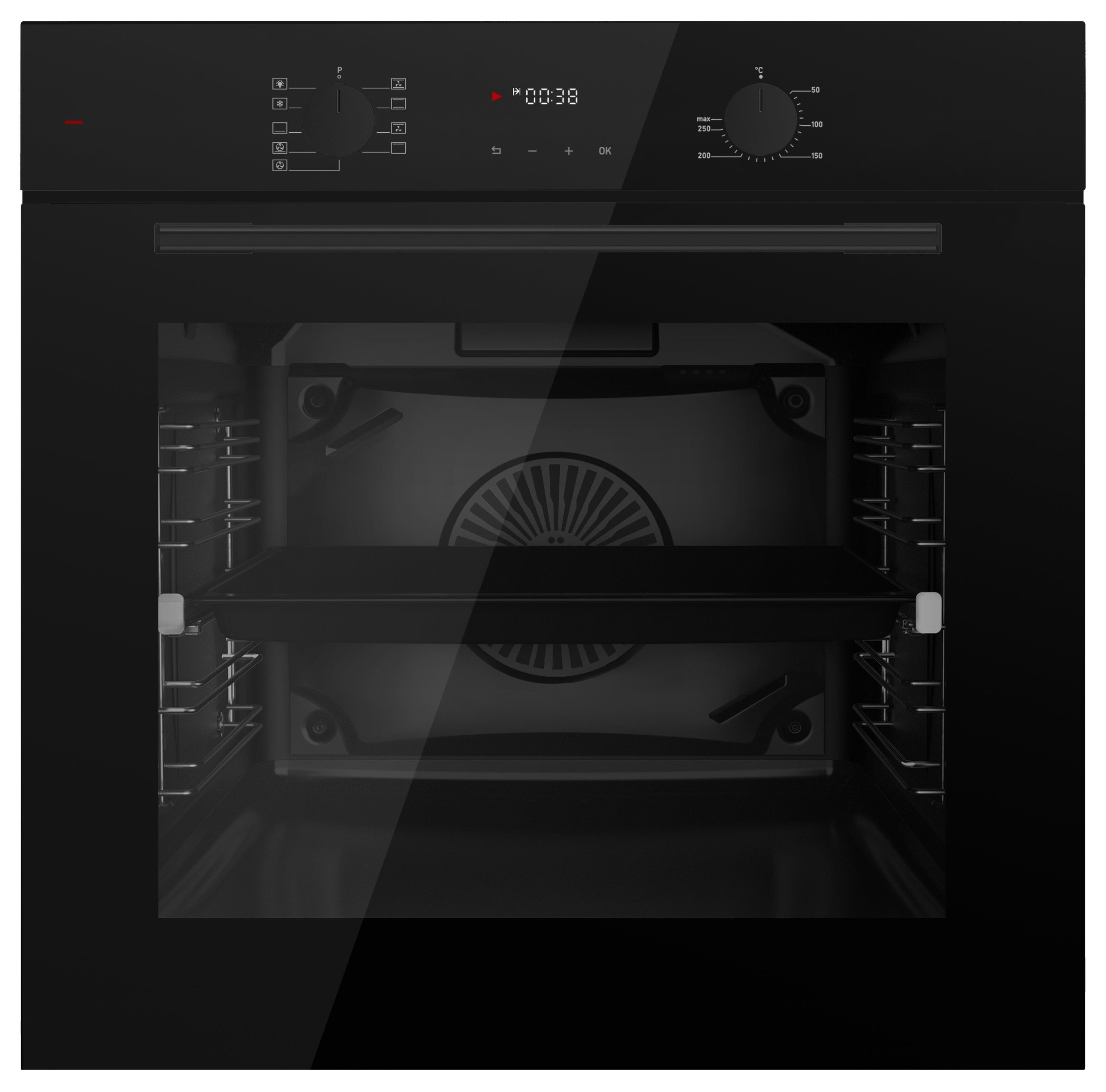 Böhme Einbaubackofen Böhme Einbaubackofen versenkbare Knebel Heißluft 1-fach Teleskopauszug