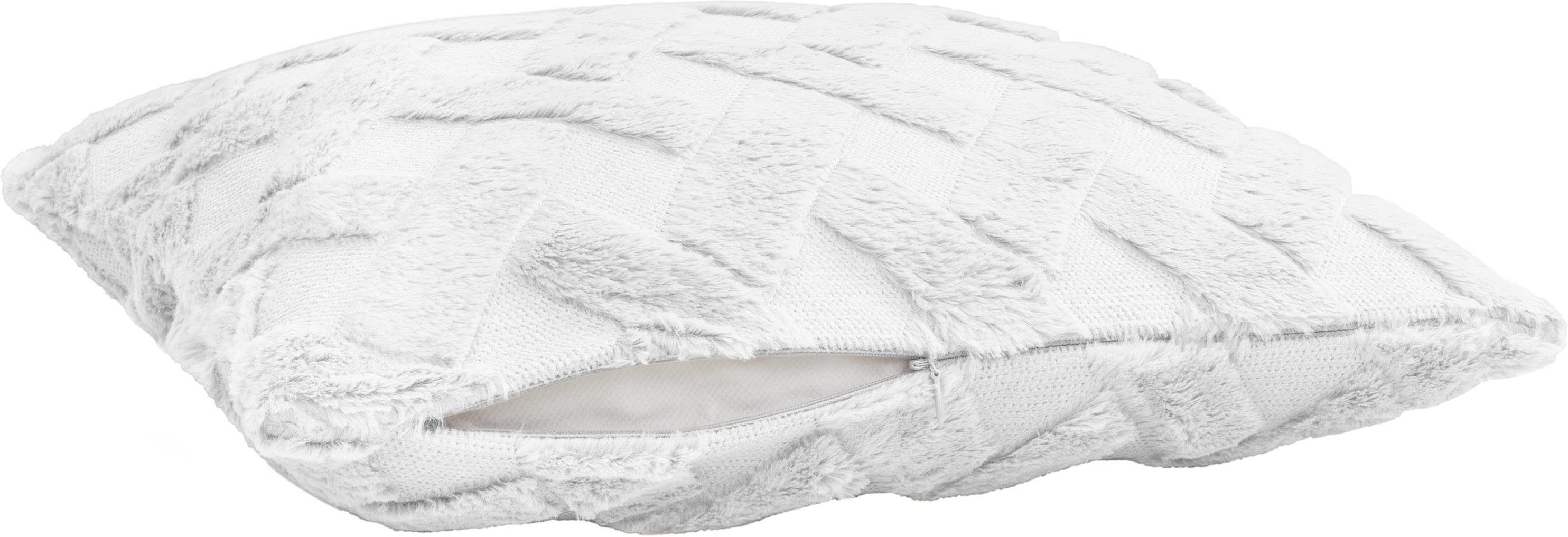Aspero Dekokissen 4er Set Kissenbezüge Sofia, Plüsch Couchkissen 45 x 45 cm mit Cashmere Feeling – Bild 5 von 5