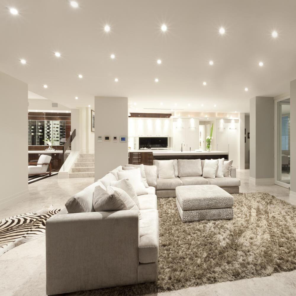 Warmweiß, Leuchten LED-Leuchtmittel fest Wand LED verbaut, Strahler rund 20er LED Einbaustrahler, Decken Set Einbau etc-shop Wohn