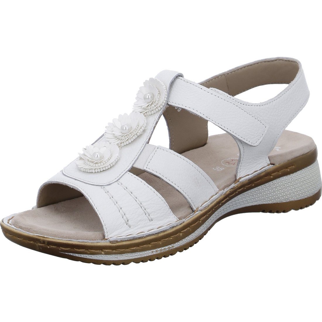 Ara Ara Schuhe, Sandalette Hawaii - Glattleder Sandalette weiß 048063 | Sandaletten