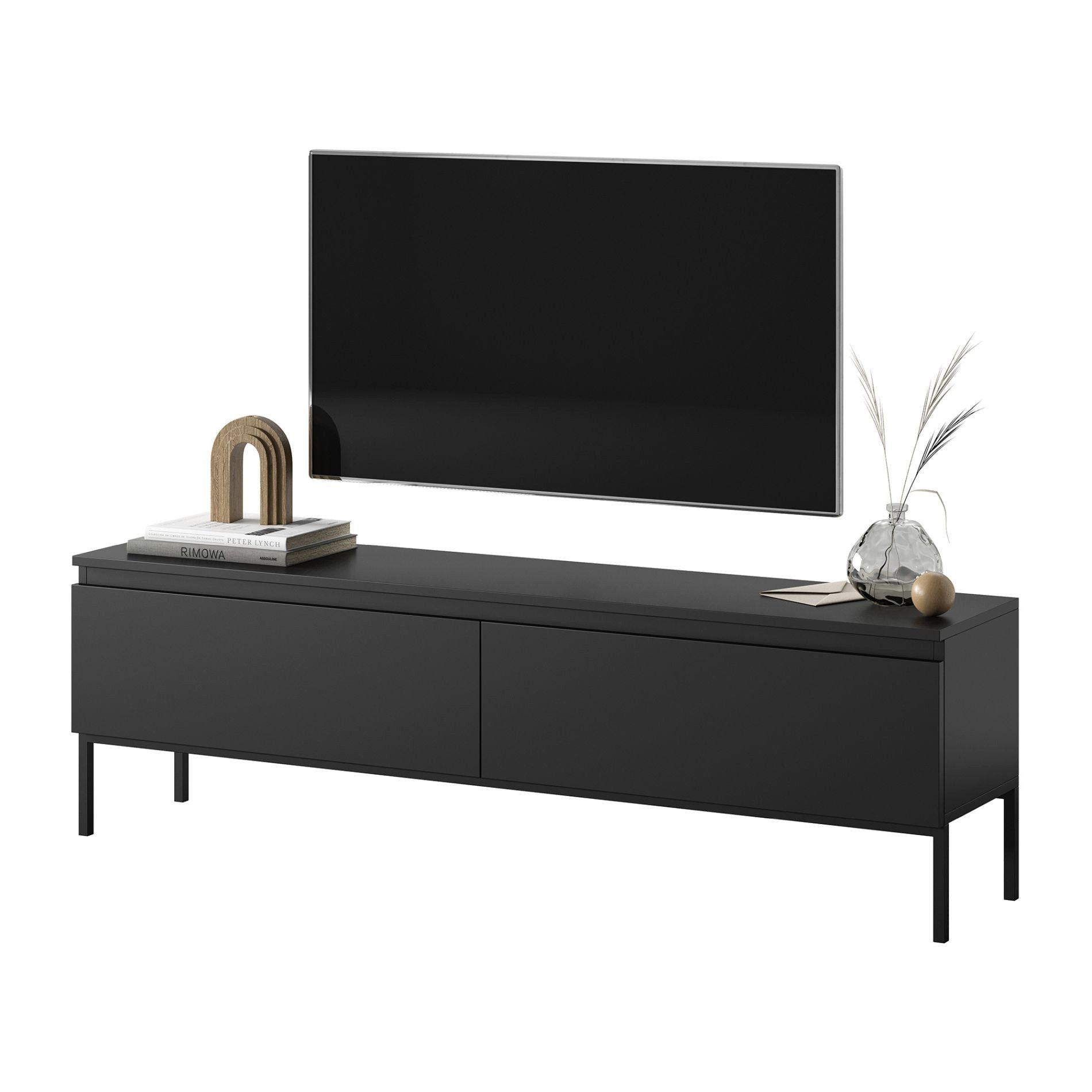 Selsey TV-Schrank BEMMI 2-türig mit Metallgestell, grifflos