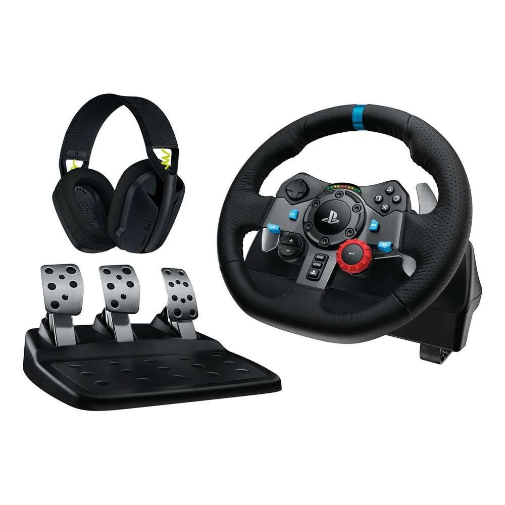 Logitech G 991-000539 Gaming-Controller Aluminium, Schwarz USB Lenkrad ...