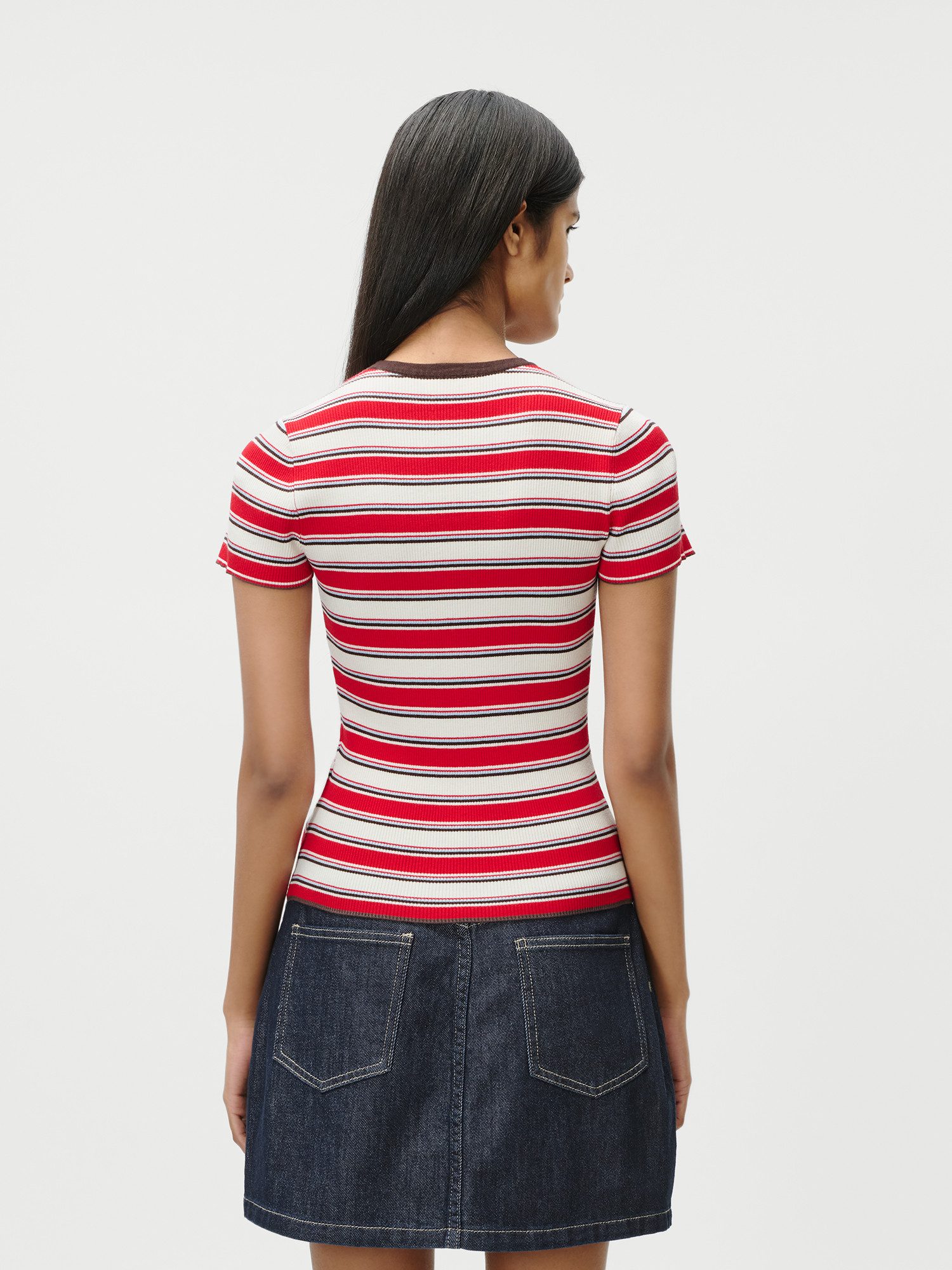 LeGer T-Shirt Danielle, LeGer by Lena Gercke schmale Passform, mehrfarbig geringelt