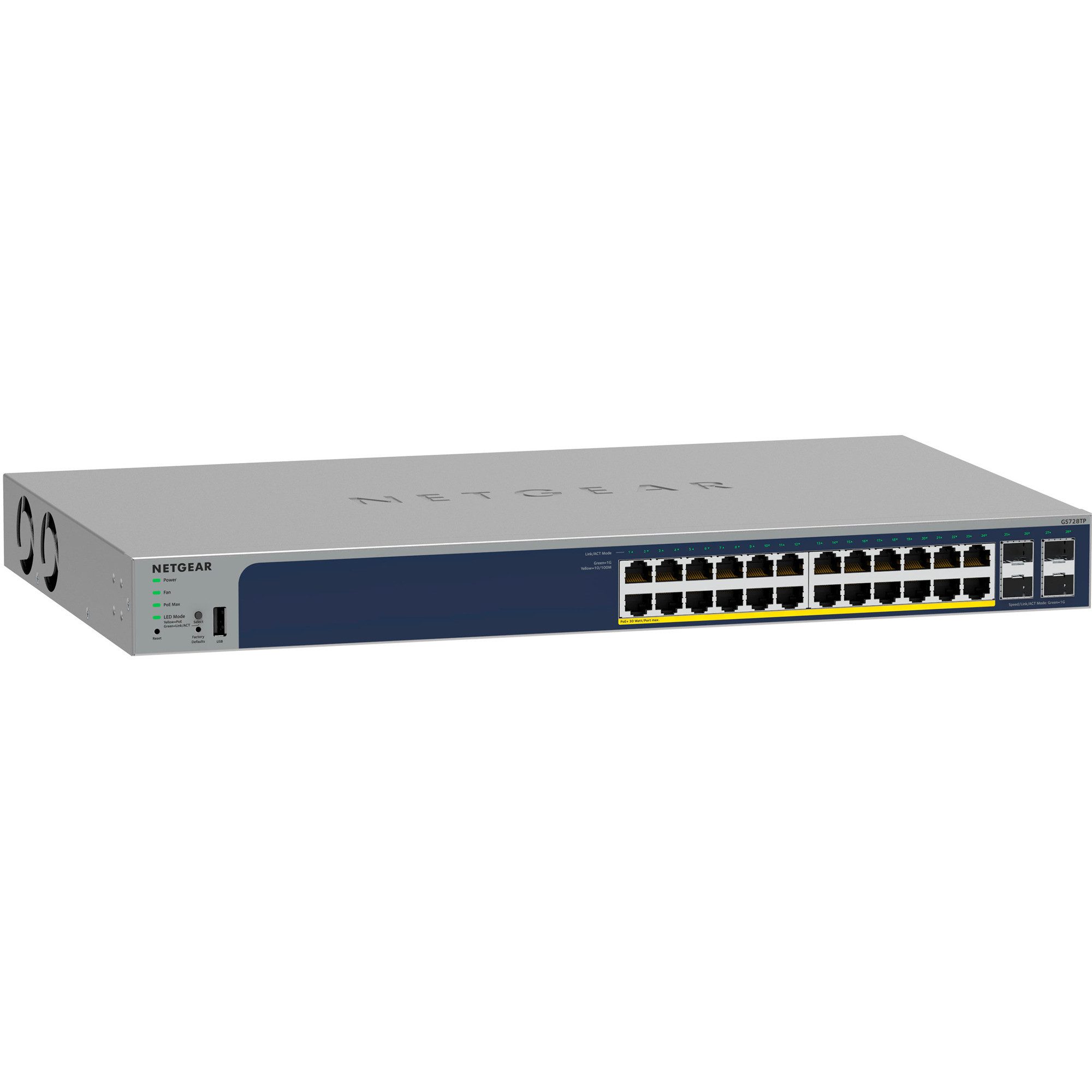 Netgear GS728TP, Switch, (190W PoE Budget) Netzwerk-Switch