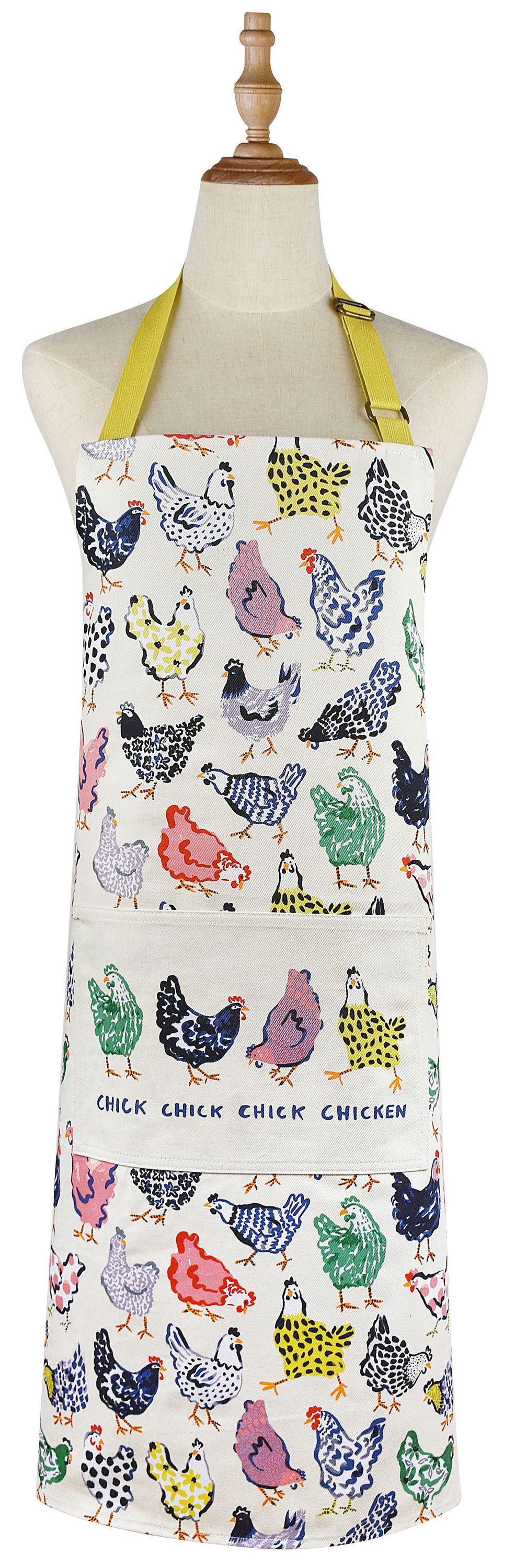 Ulster Weavers Kochschürze Chick Chicken, (1-tlg., 1-teilig), Küchenschürze Nackenband aufgesetzte Tasche ca.70x85cm Baumwolle