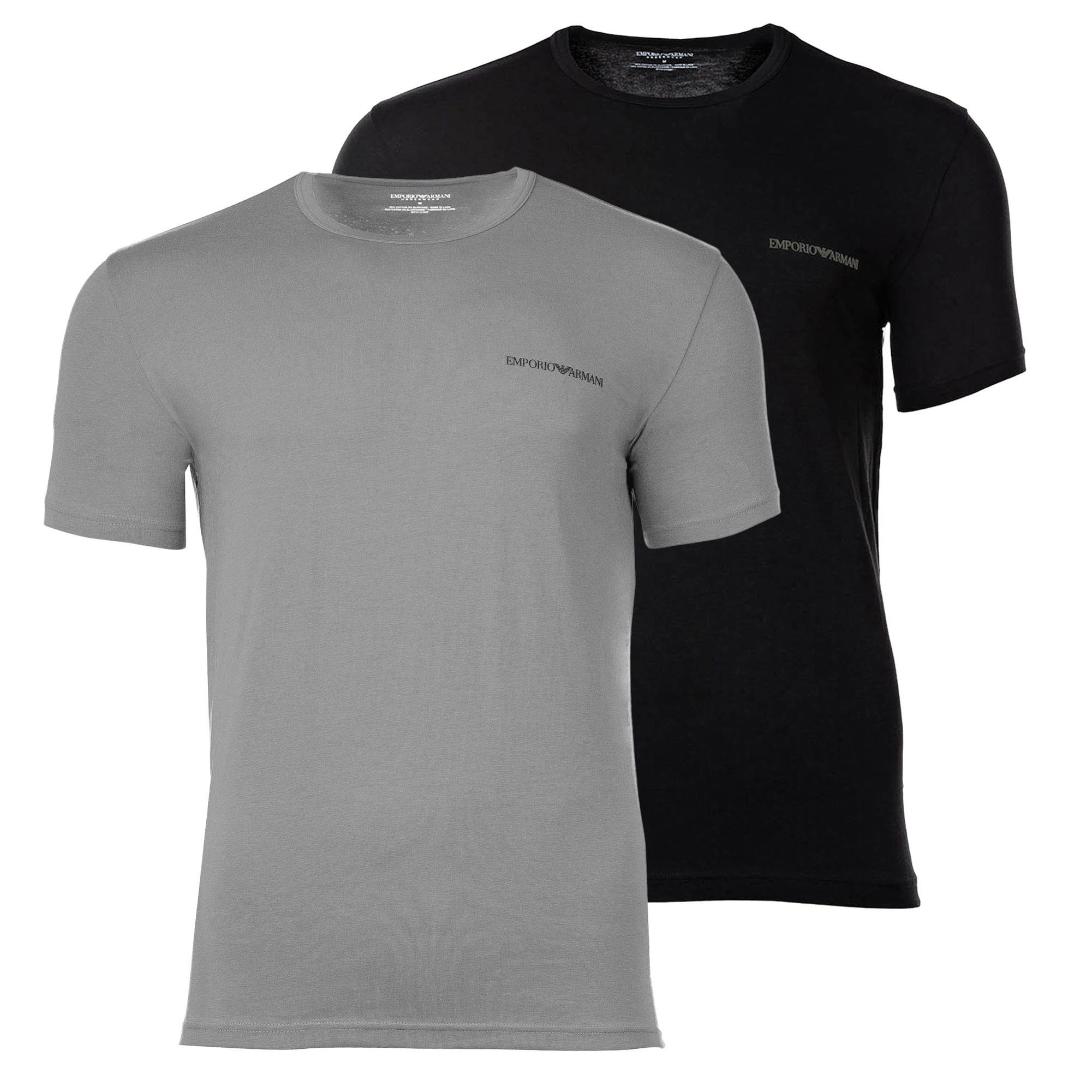 Emporio Armani T-Shirt Herren T-Shirt 2er Pack Baumwolle CORE LOGOBAND (Packung, 2er Pack)