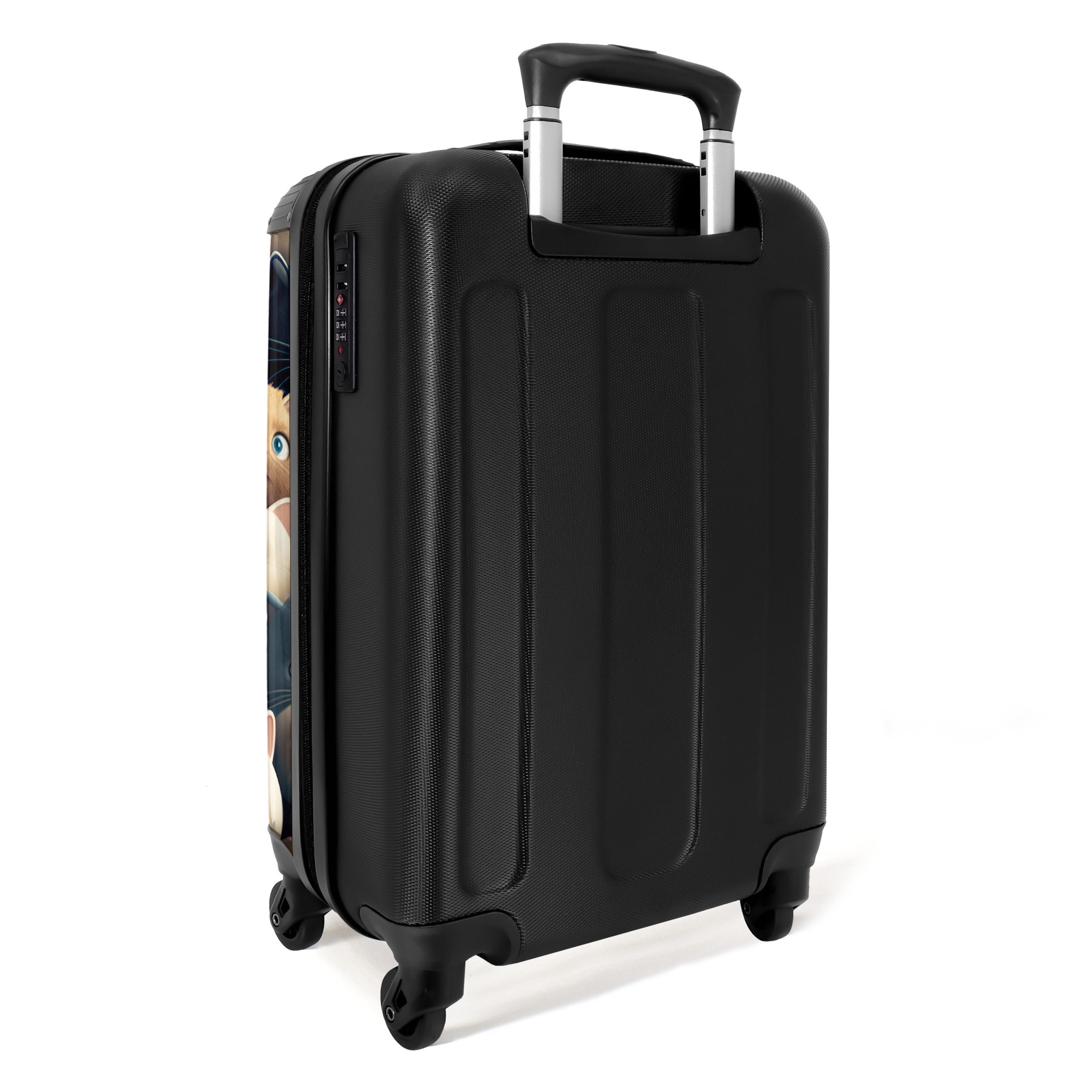NoBoringSuitcases.com© Kinderkoffer Katzen - Tiere - Katze - Design - Mädchen - Jungen 55x35x20cm, 4 Rollen, Kinder Koffer Klein, Trolley Handgepäck, Reisekoffer