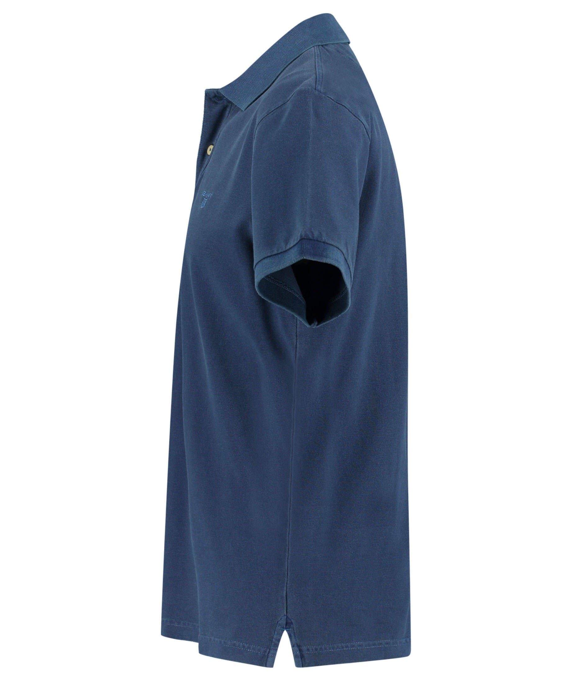 SUNBLEACHED PIQUE Poloshirt Herren Gant RUGGER Poloshirt (1-tlg) (57) denim Kurzarm