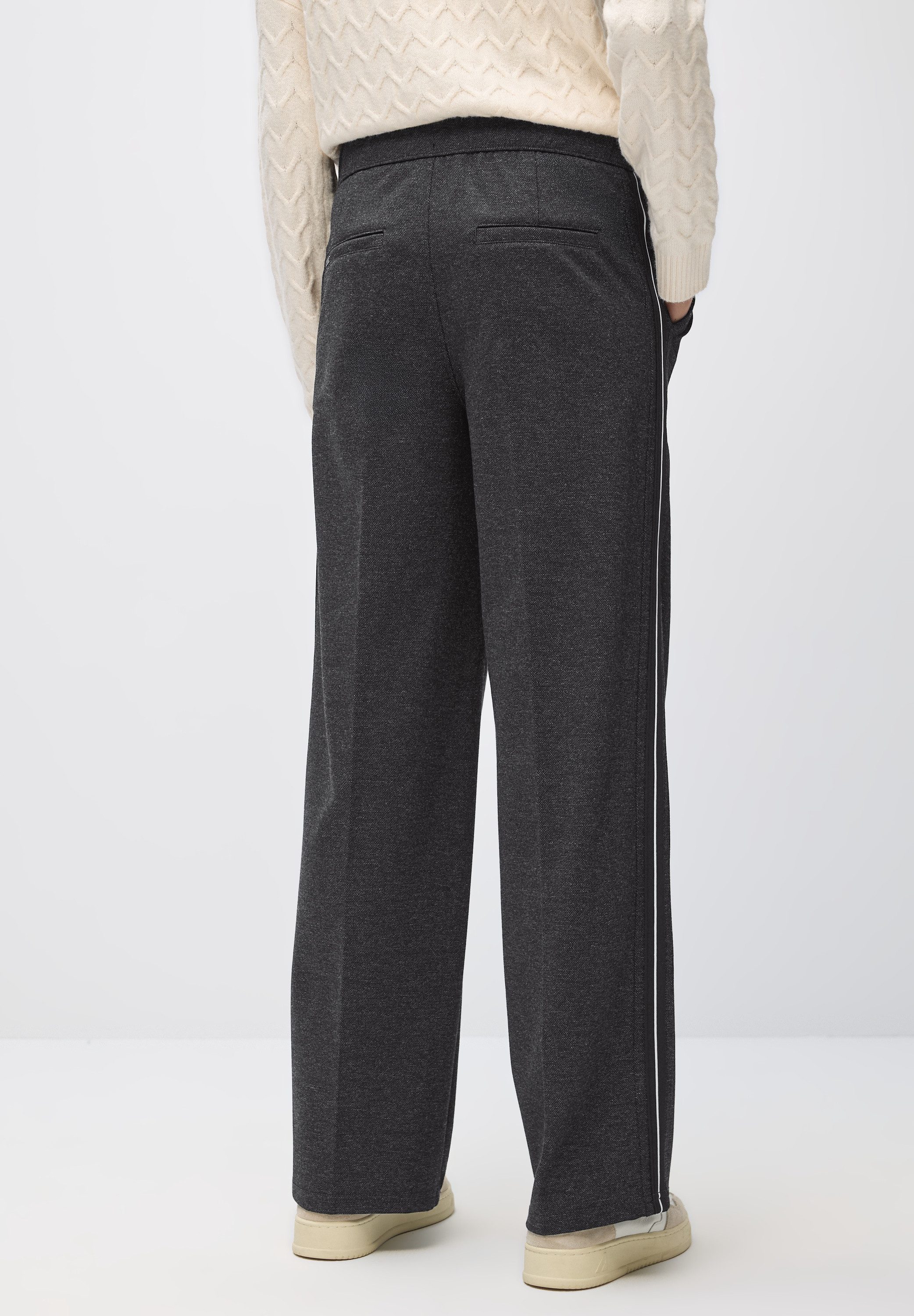 STREET ONE Stoffhose Melange mit Gallonstreifen günstig online kaufen