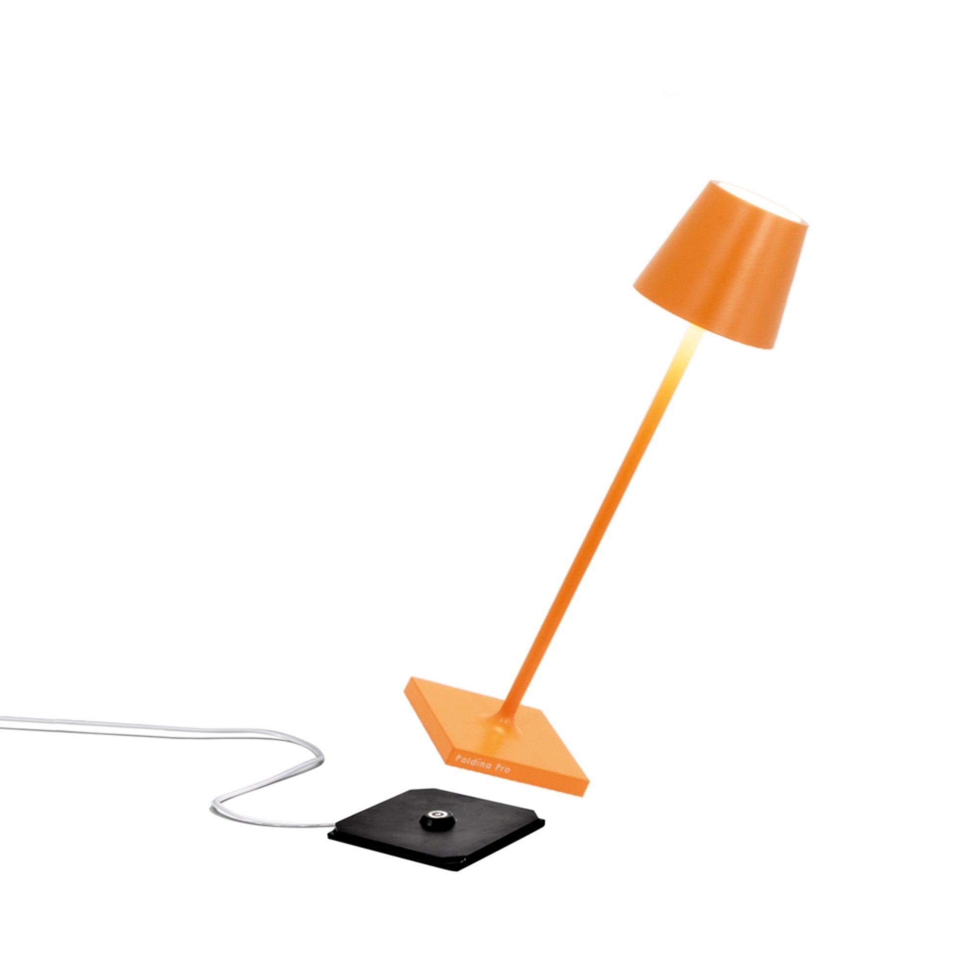 Zafferano Tischleuchte Zafferano Akkuleuchte Poldina Pro Micro 27,5 cm Orange