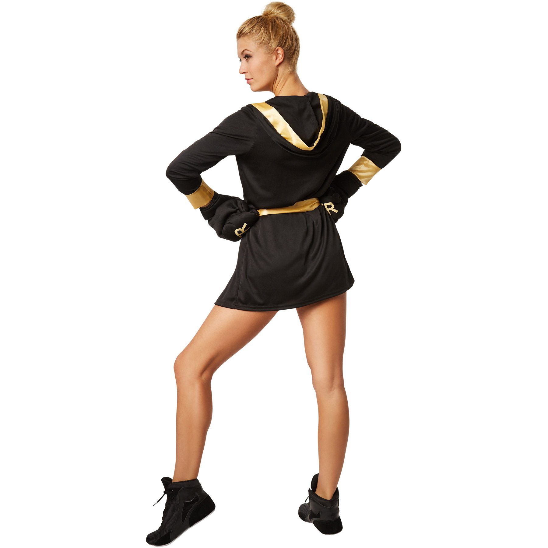 dressforfun Kostüm Frauenkostüm Boxerin, Boxerkostüm mit Shorts, Mantel & Handschuhen