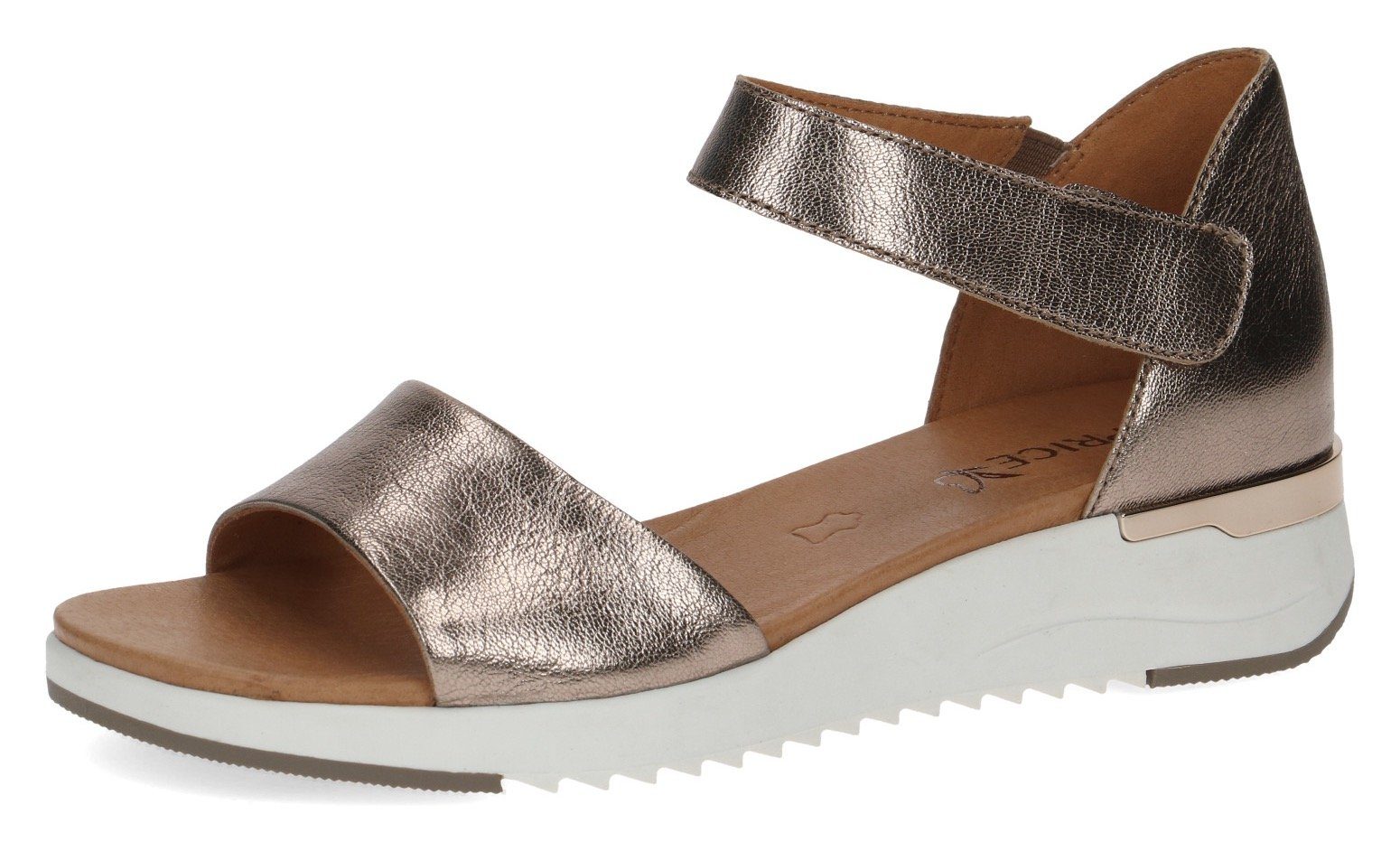 Look Caprice Sandale Taupe im Metallic