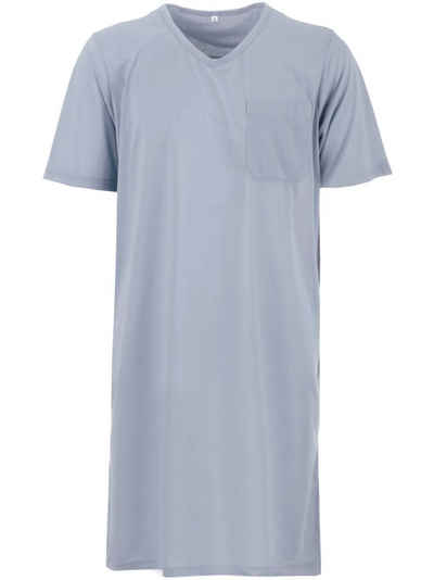Lucky Nachthemd Nachthemd Kurzarm - Uni V-Ausschnitt