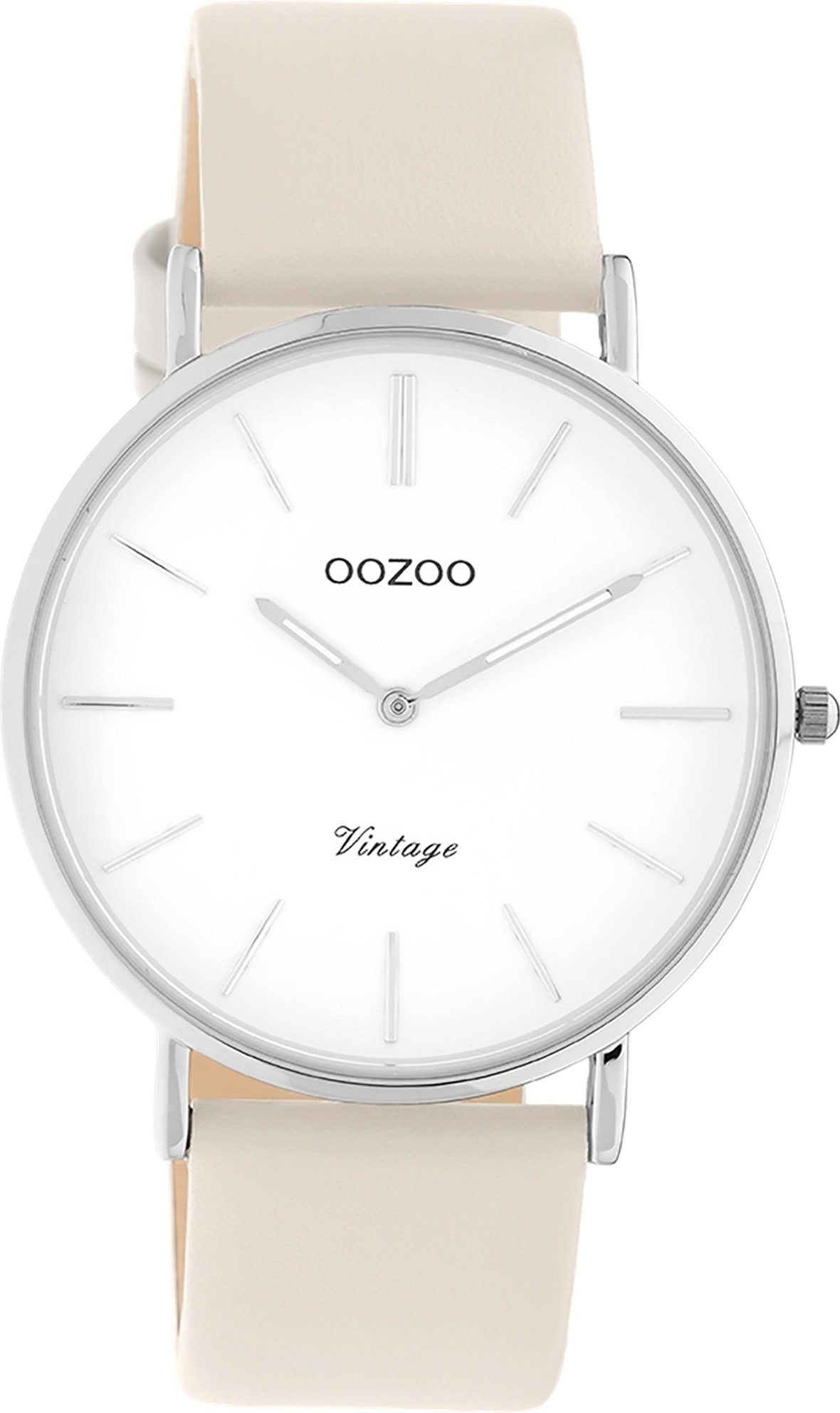 OOZOO Quarzuhr Oozoo Damen Armbanduhr Vintage Series, (Analoguhr), Damenuhr rund, groß (ca. 40mm) Lederarmband, Fashion-Style