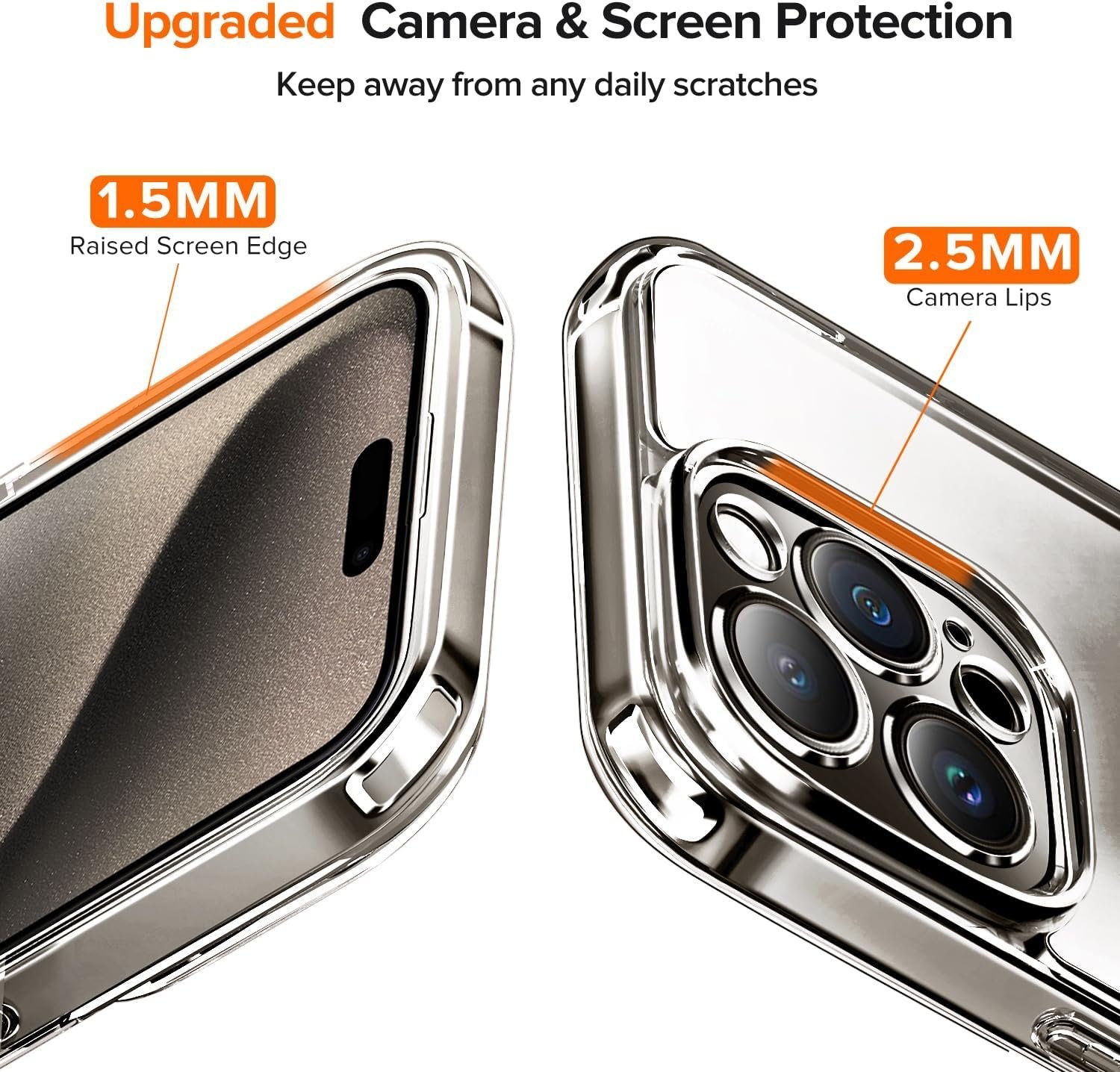 MSM Handyhülle Hülle für Apple iPhone 15 / Pro / Max / Plus Silikon Schutz Case Klar