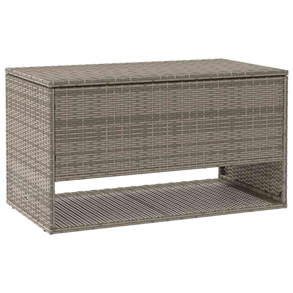 vidaXL Auflagenbox NA Outdoor-Kissenbox Grau 100x55x55,5 cm Polyrattan