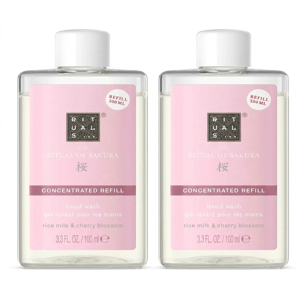 Rituals Flüssigseife Rituals The Ritual Of Sakura Hand Wash Refill 2er Set, 1-tlg., Praktisches Vorrats- und Nachfüllset