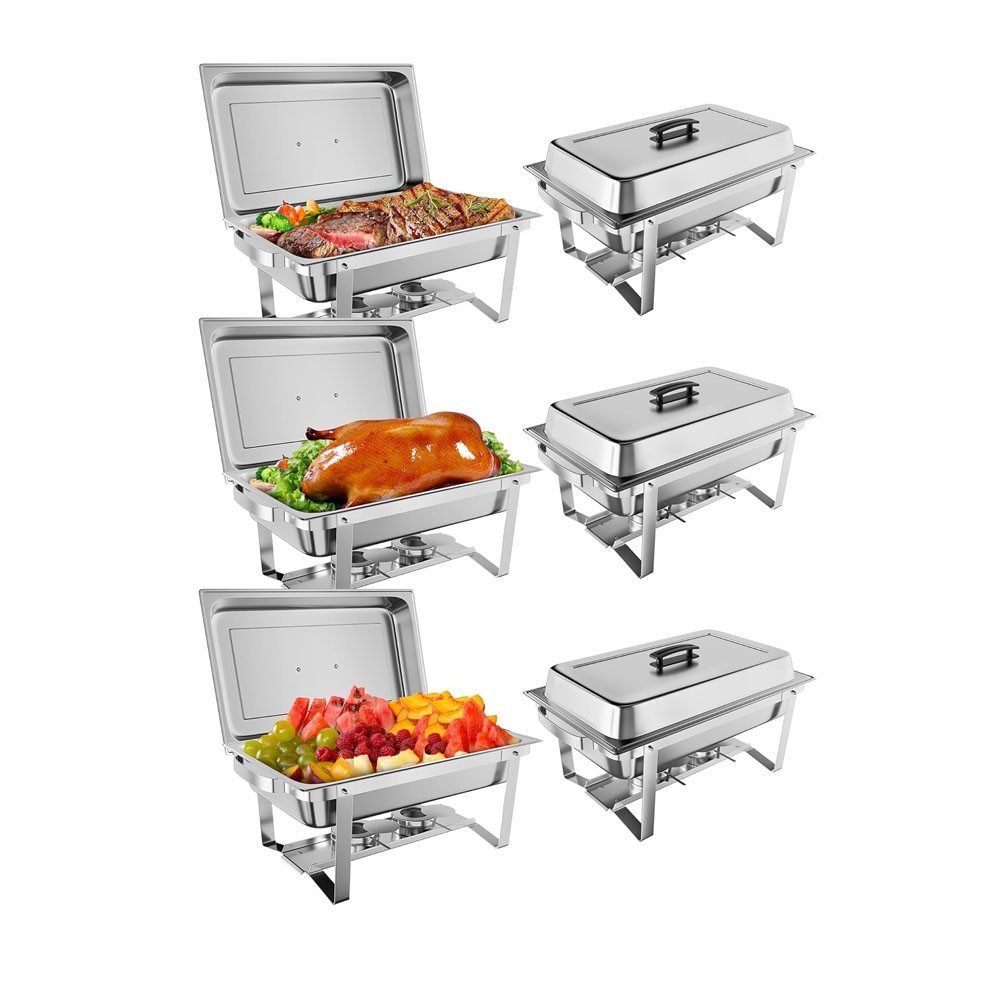 GarveeMore Speisenwärmer Chafing Geschirr für Buffet Set Chafers und Buffet Warmer Sets