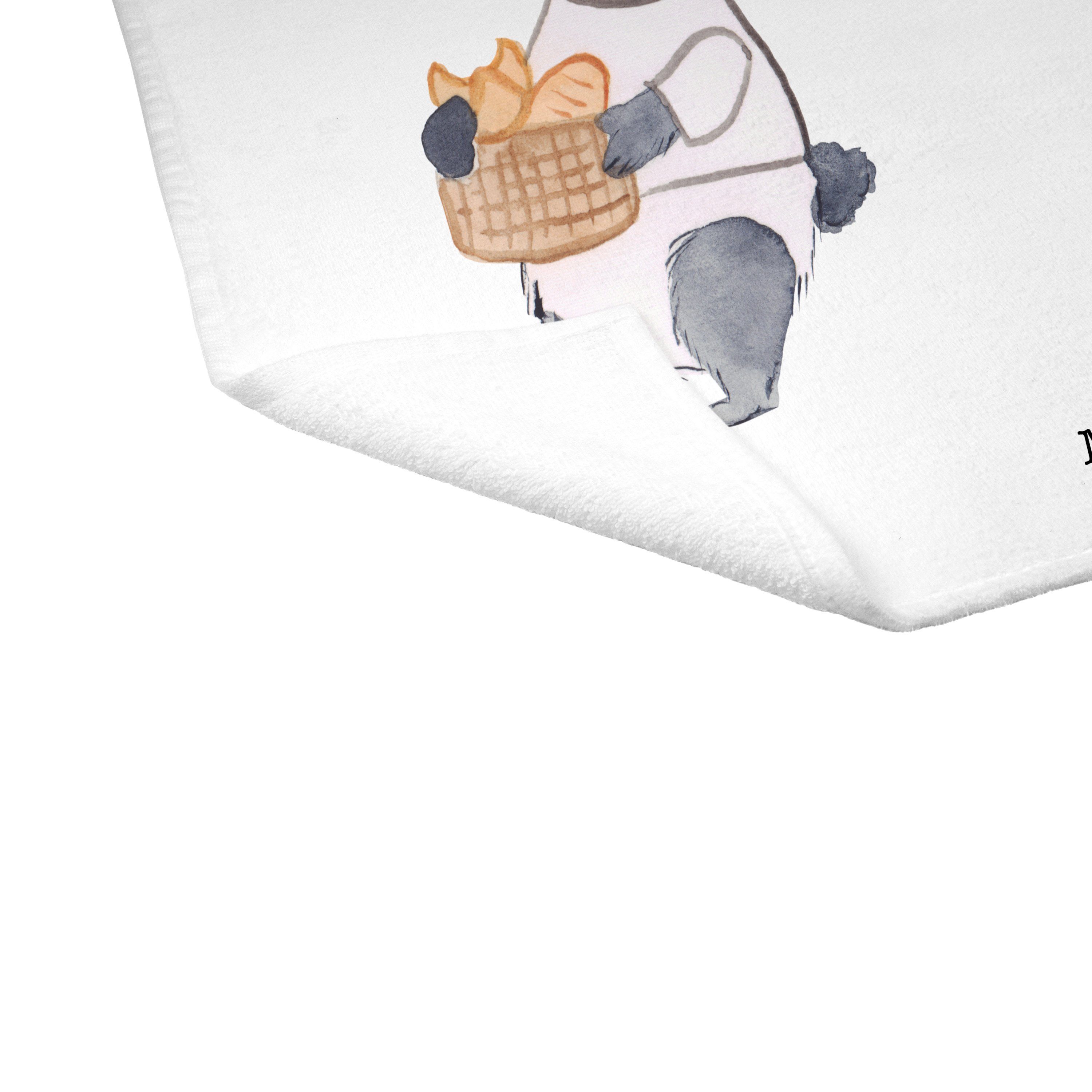 Mr. & Mrs. - Leidenschaft (1-St) Geschenk, aus Dankeschön, Panda Weiß Bäckereifachverkäufer - Handtuch