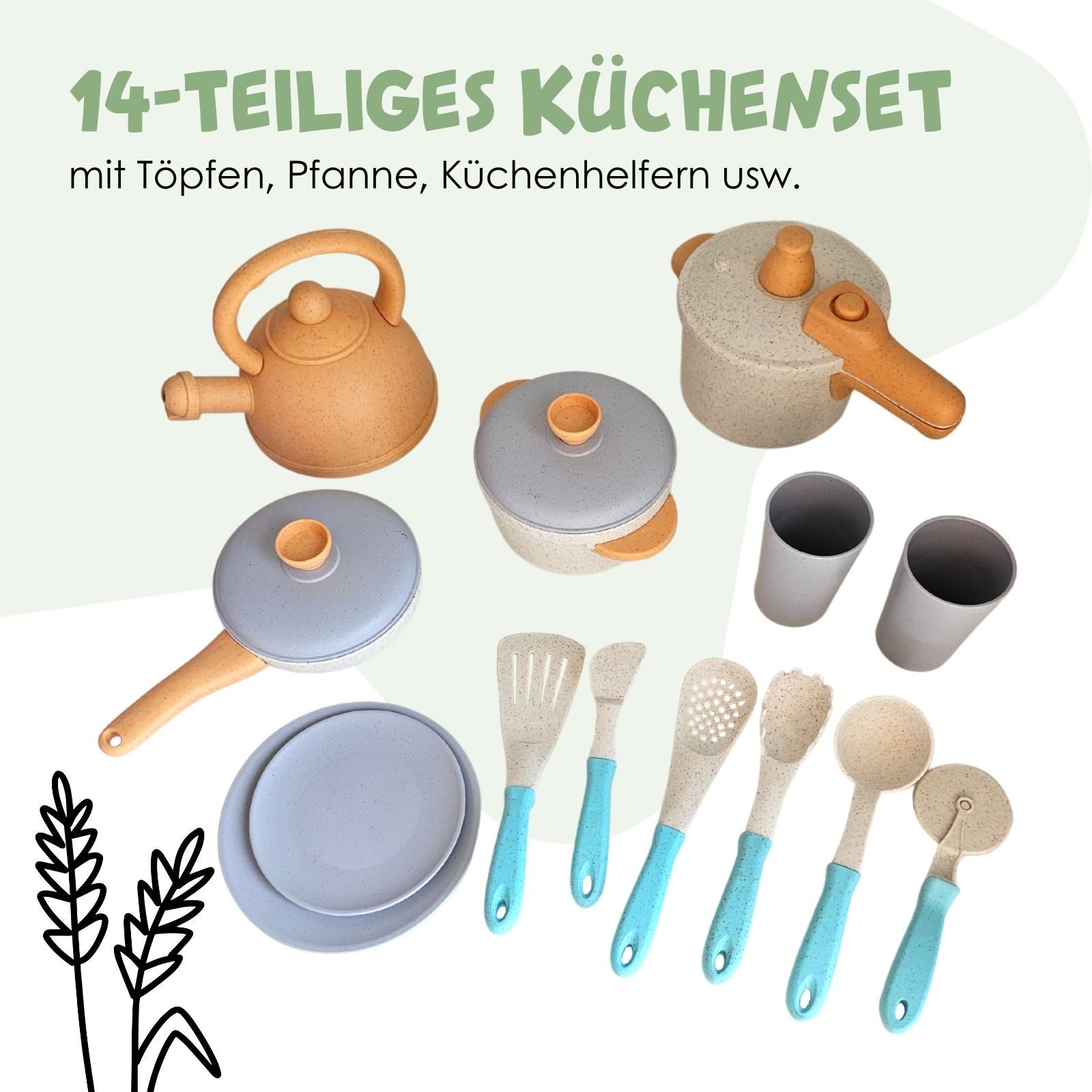 alldoro Spiel-Kochgeschirr Kaffeeservice mit Koch- und Geschirrset für die günstig online kaufen