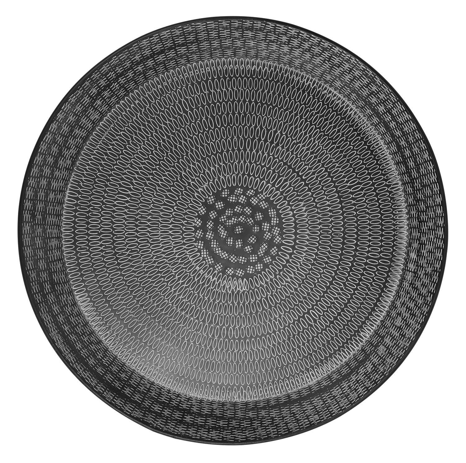 Dekotablett CARISTAS, Schwarz, Ø 48 cm