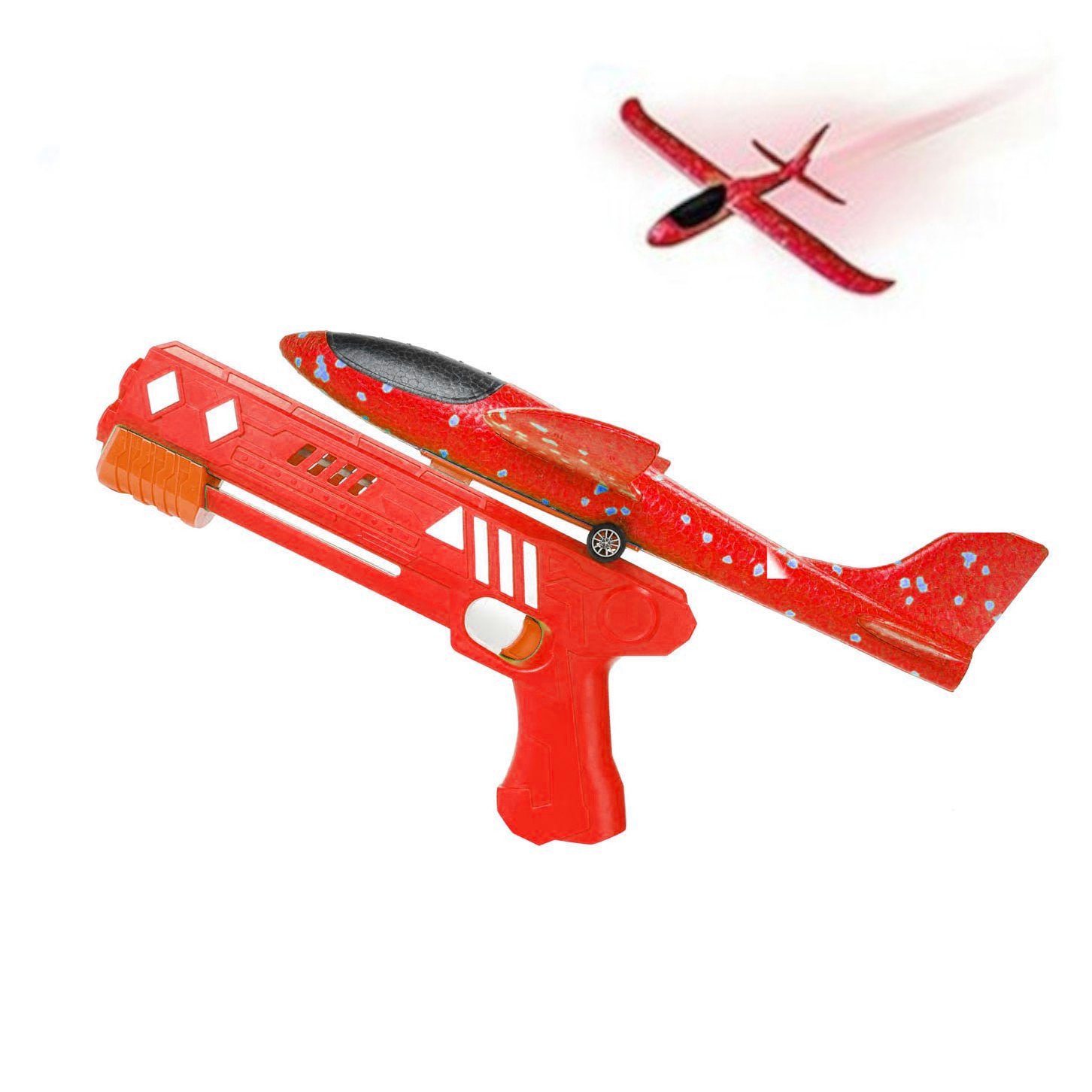Toi-Toys Spielzeug-Auto AIR Schaumstoff-Flugzeug mit Shooterpistole